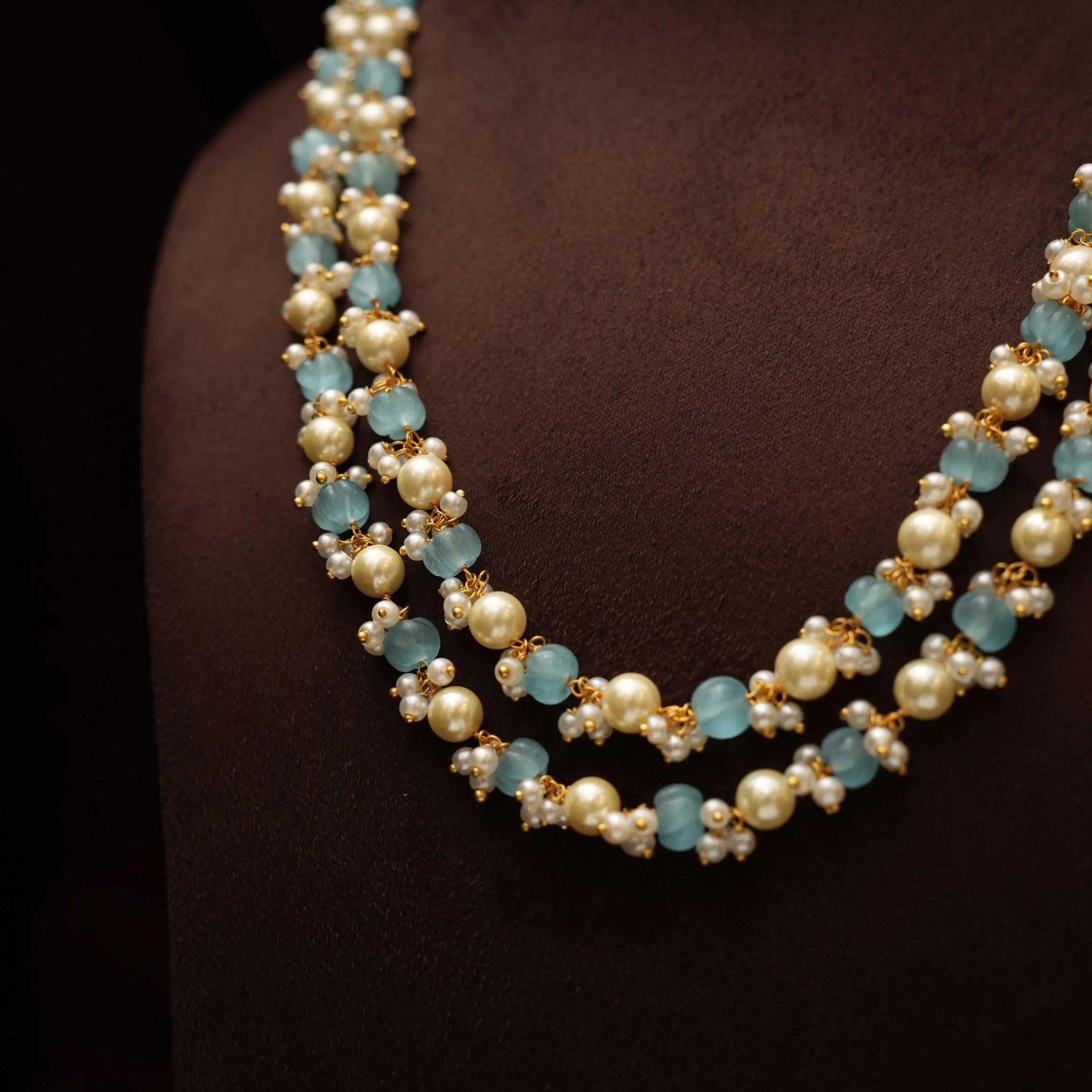 Ukti Beaded Necklace - Pastel Blue