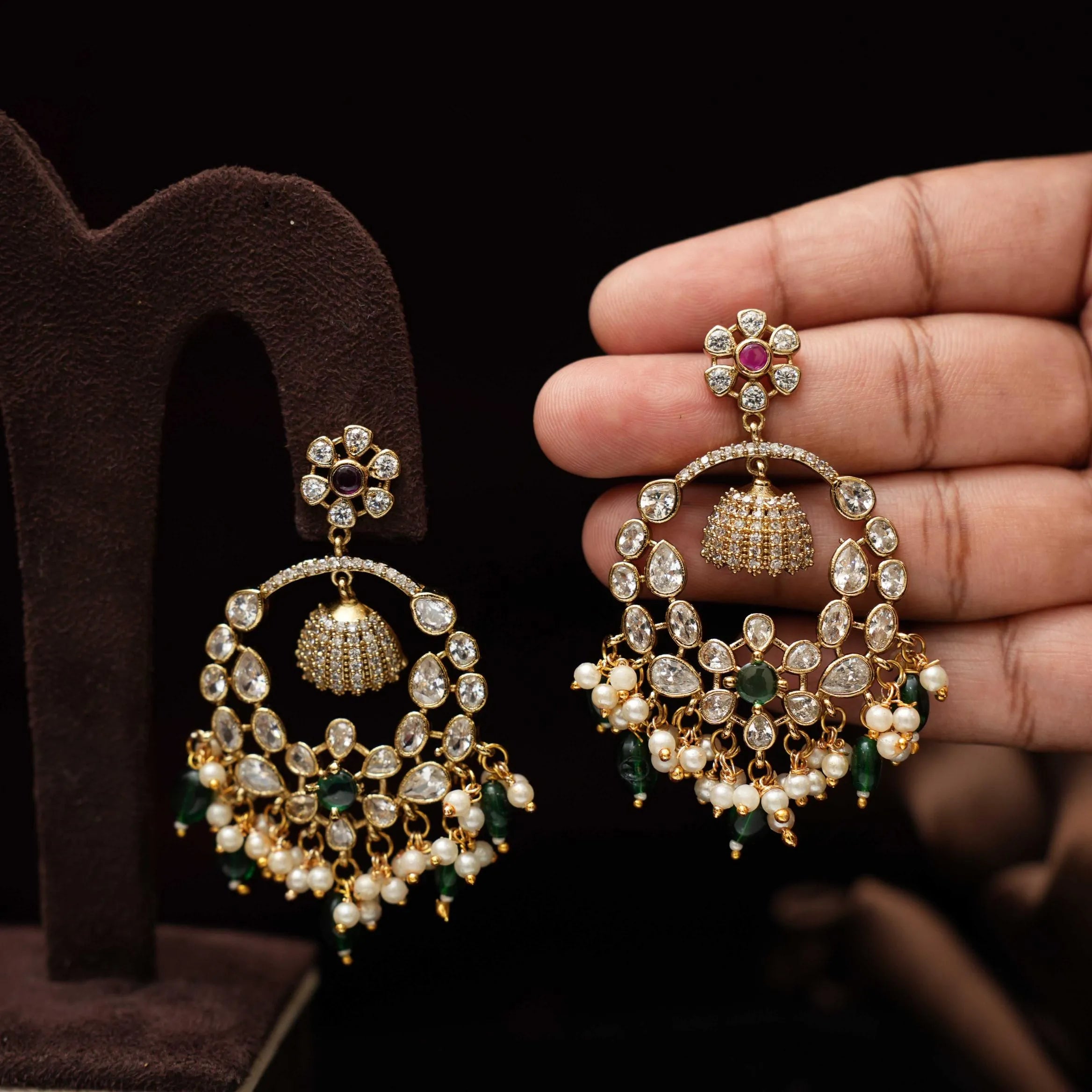 Uma Victorian Chandbali Earrings