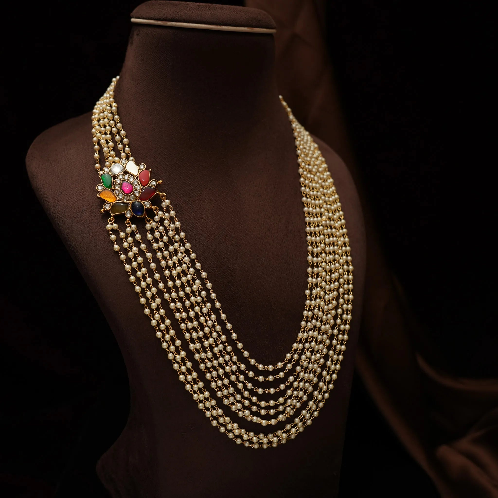 Umesa Pearl Polki Necklace