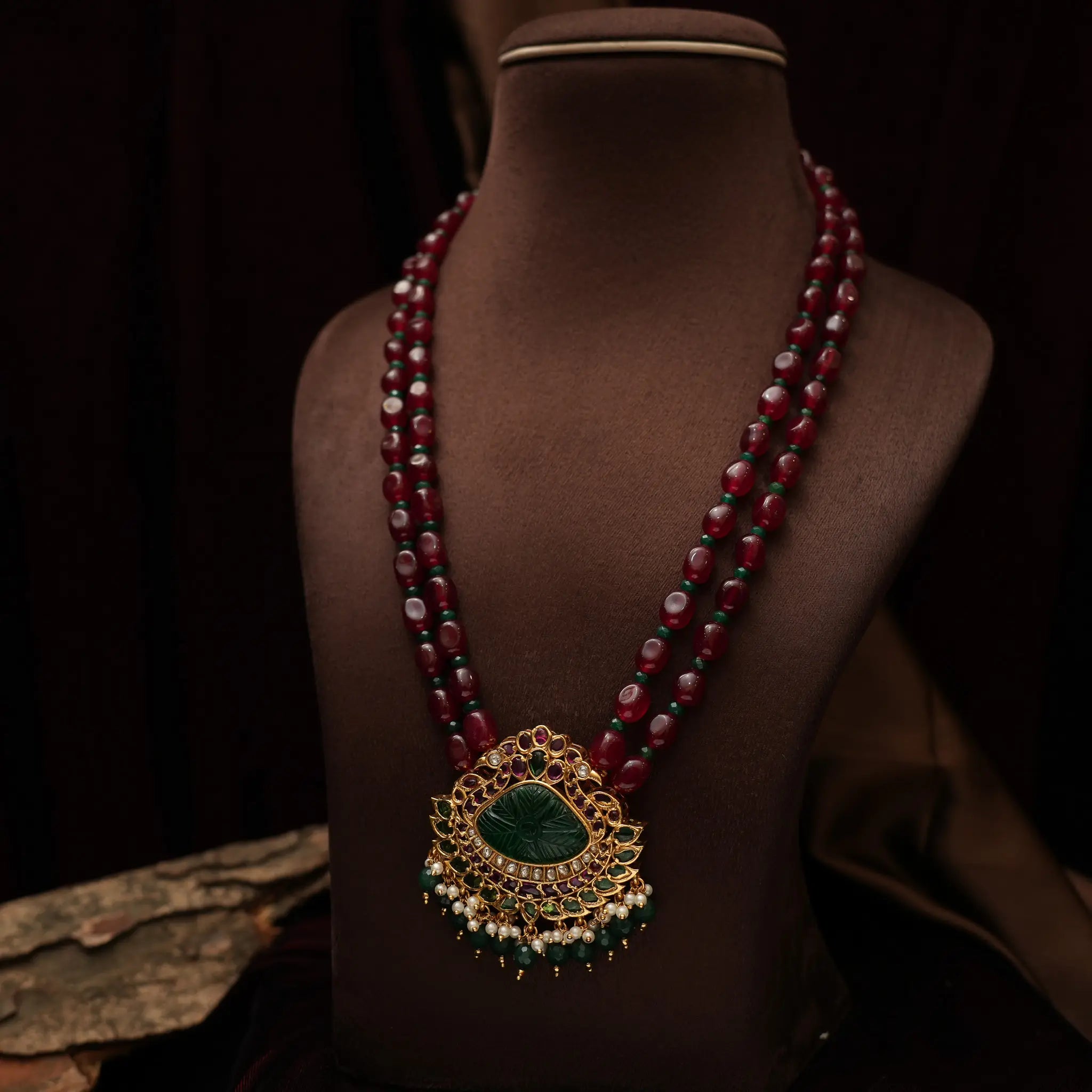 Unnati Beaded Polki Necklace