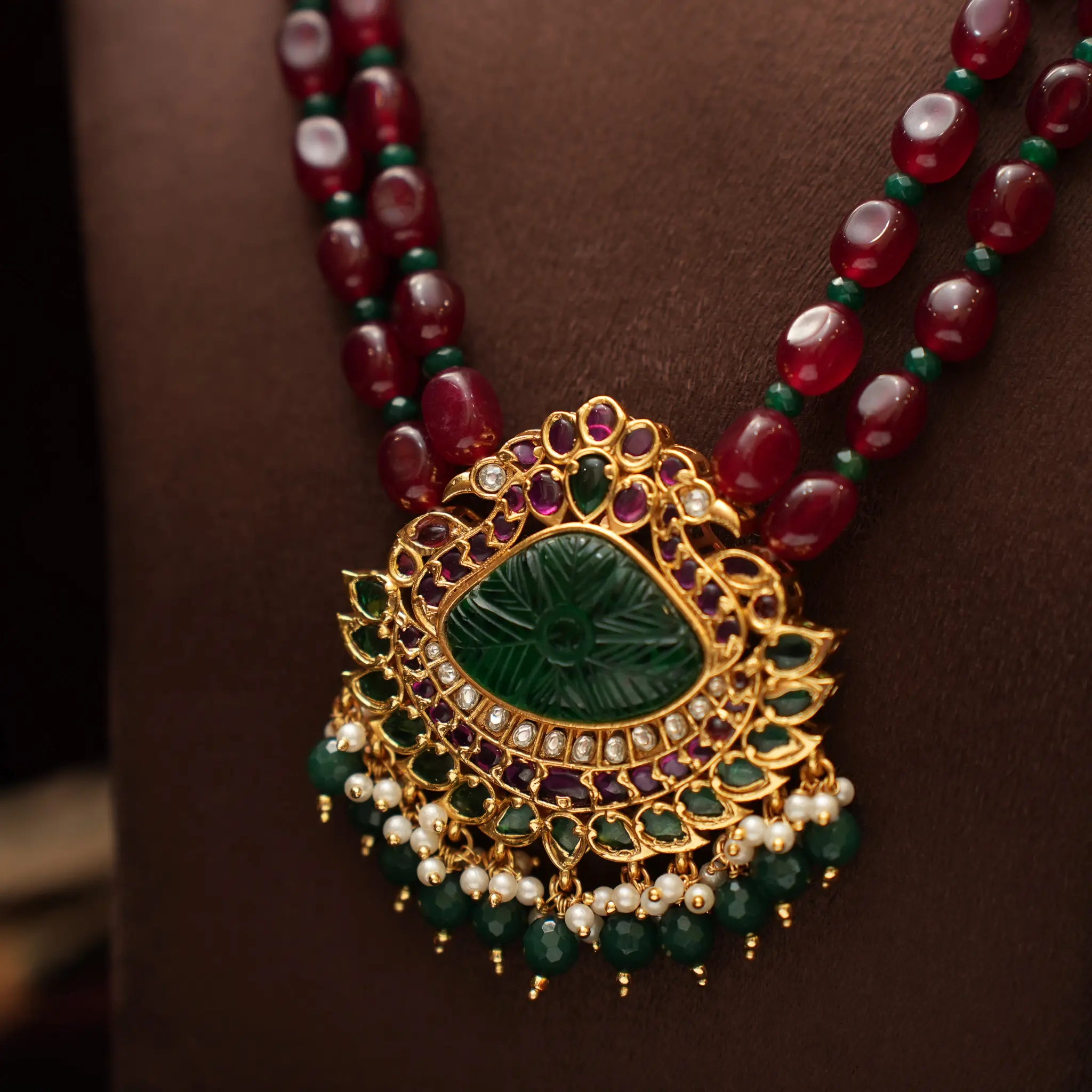 Unnati Beaded Polki Necklace