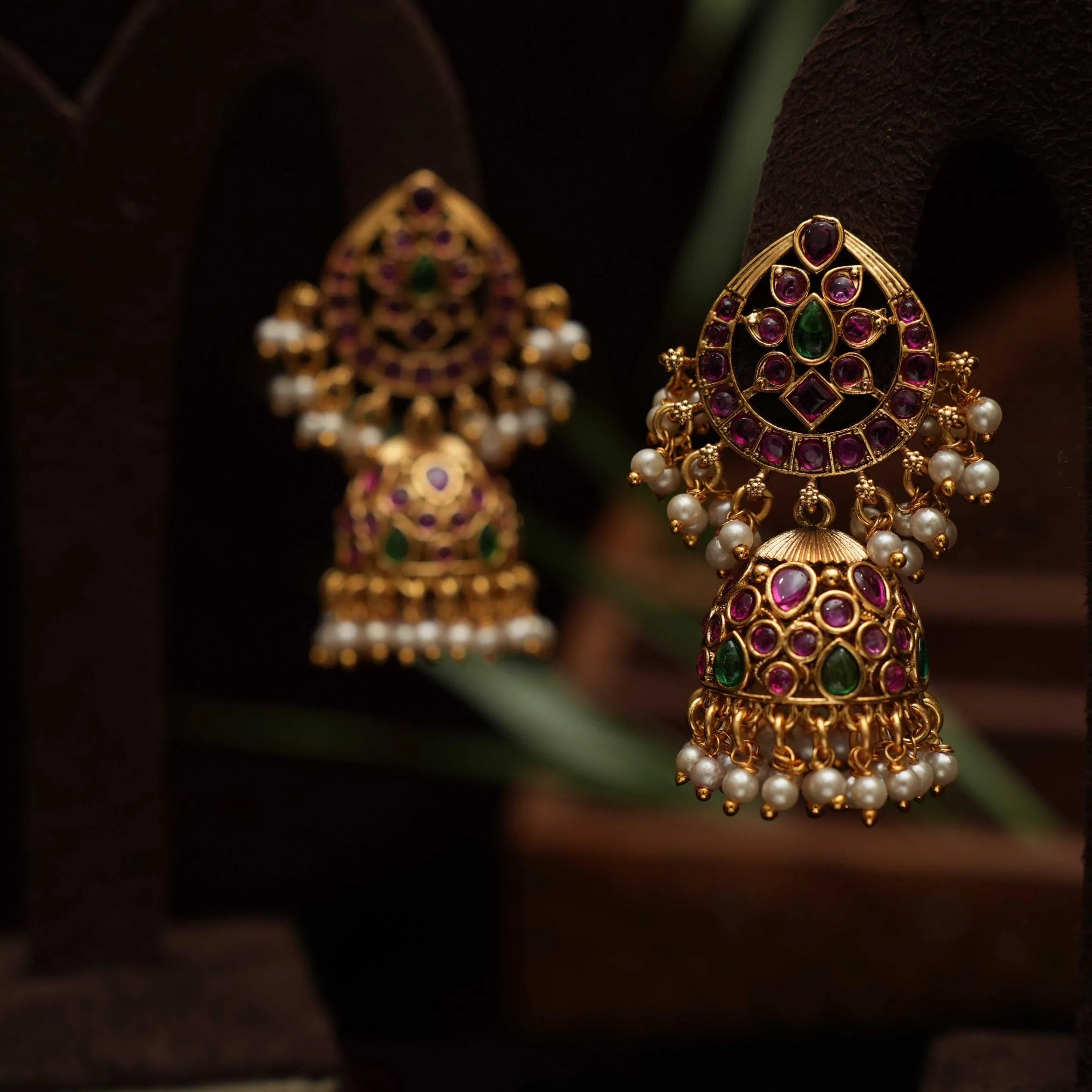 Uthira Antique Jhumka Earrings