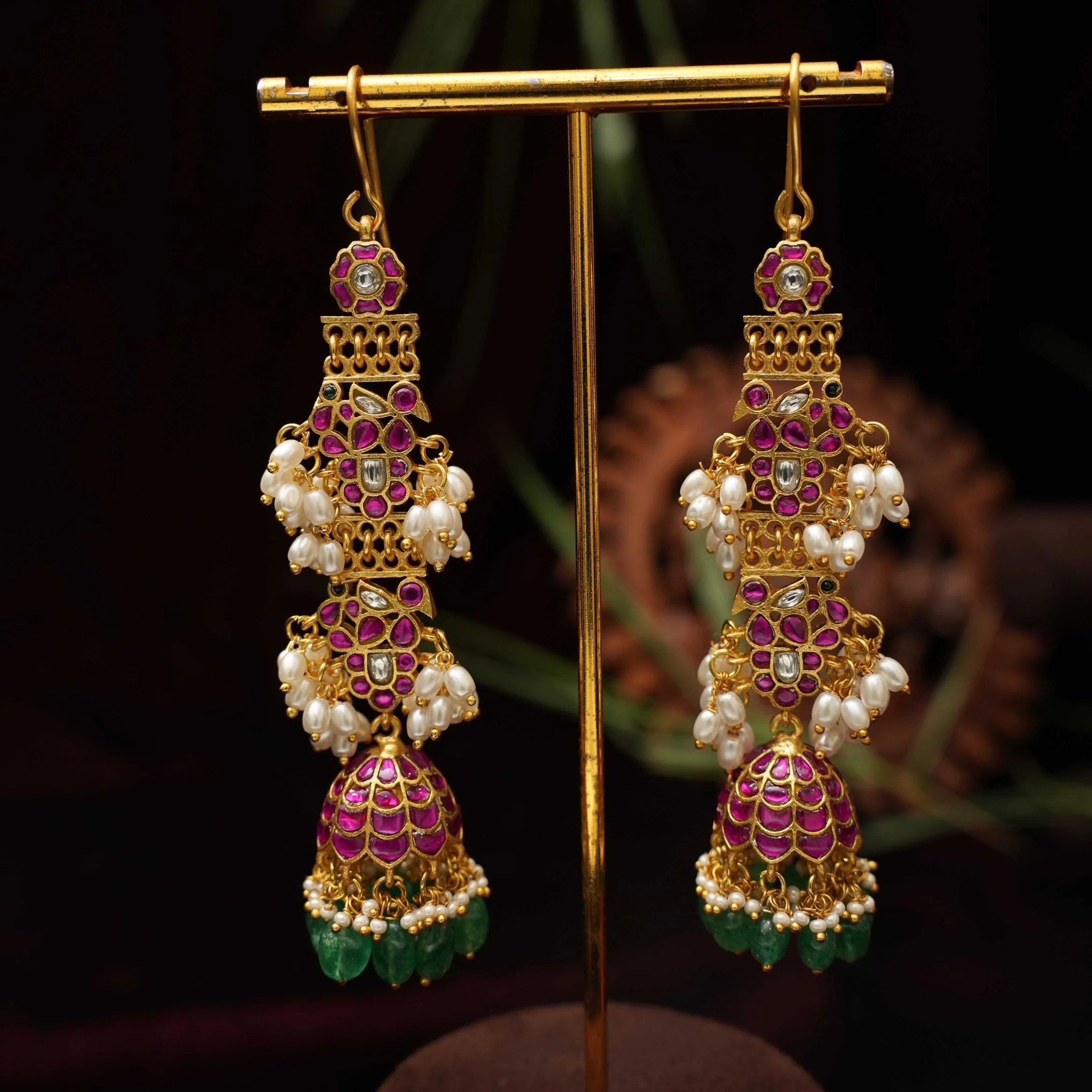 Vahinika Polki Jhumka Earrings