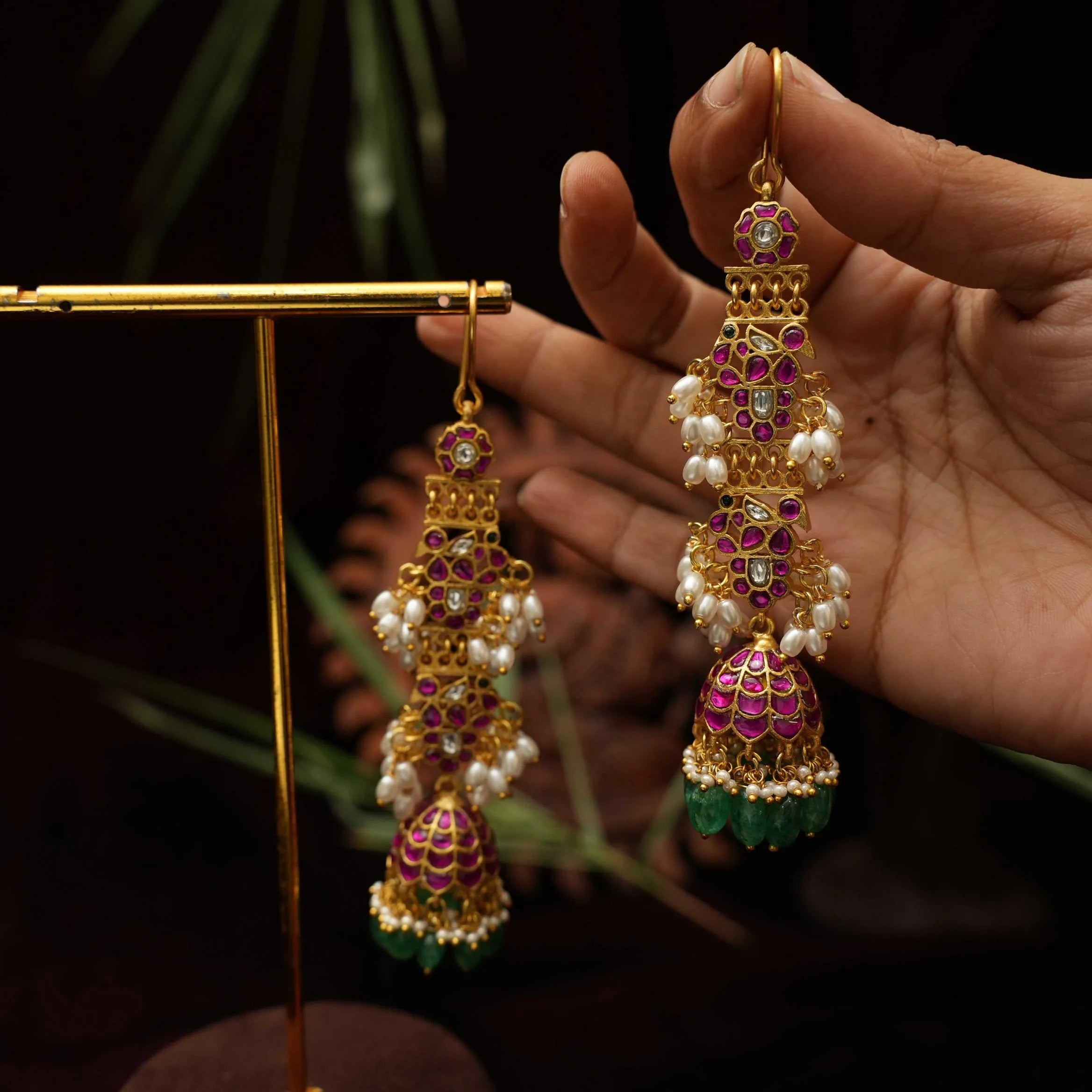 Vahinika Polki Jhumka Earrings