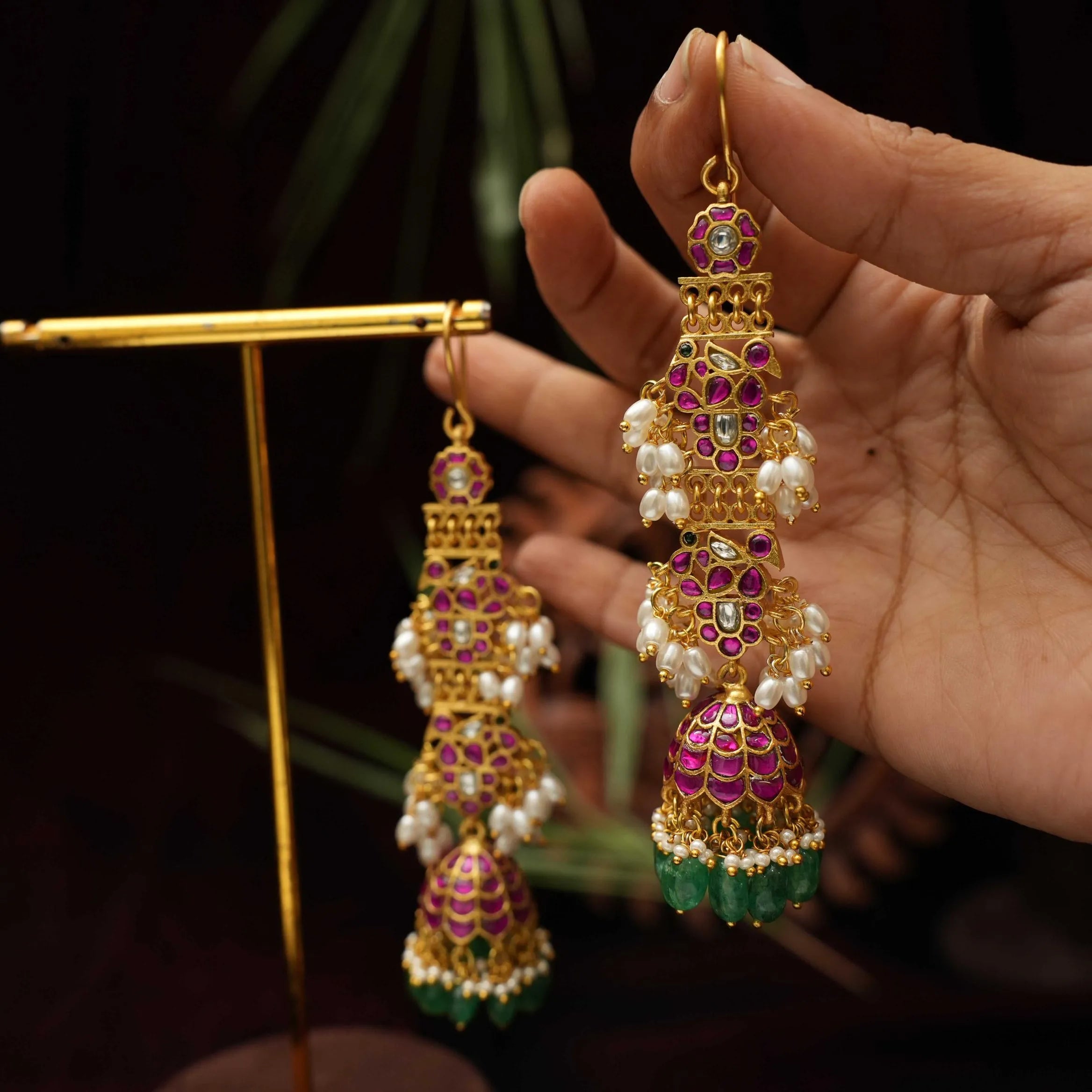 Vahinika Polki Jhumka Earrings