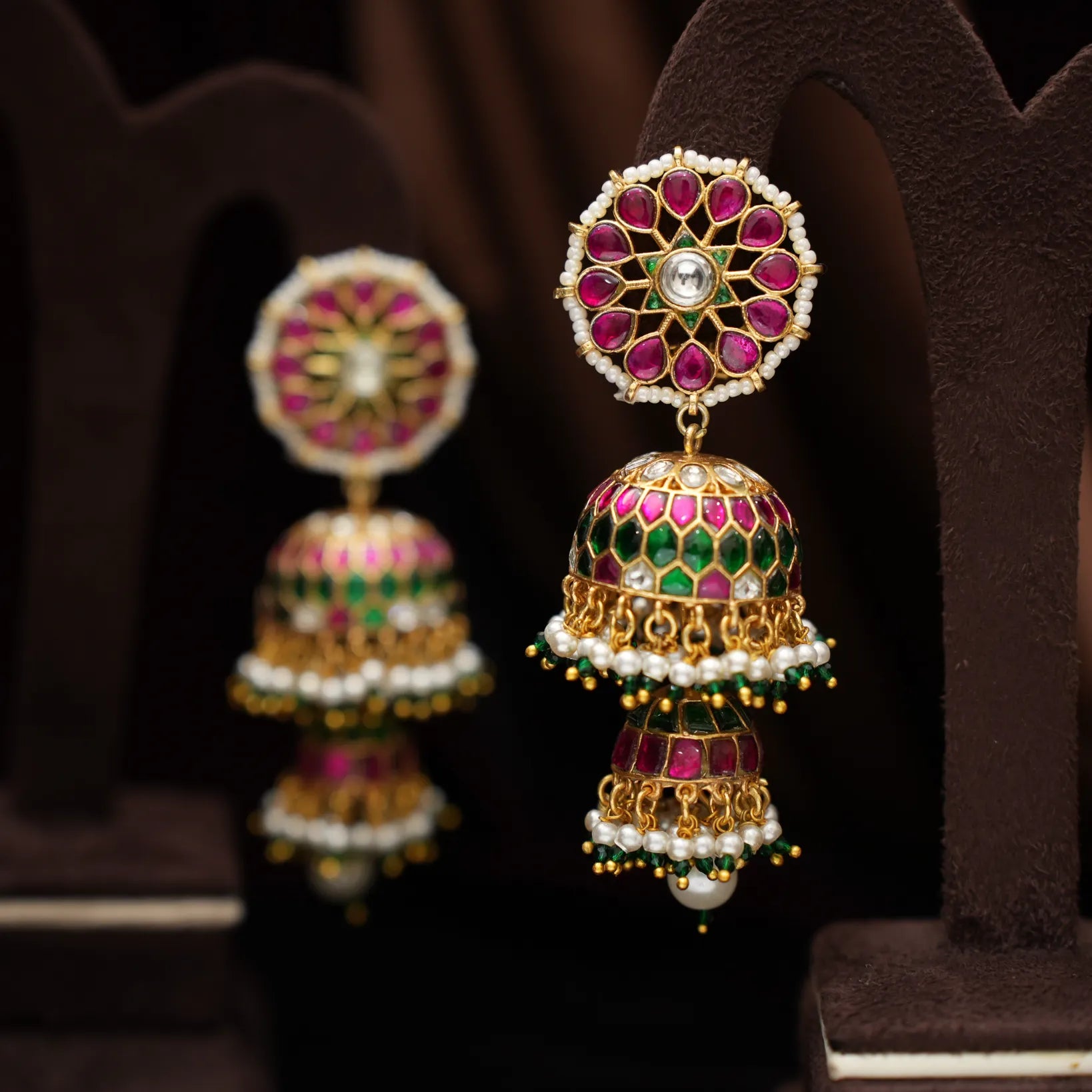 Vainavi Polki Jhumka Earrings