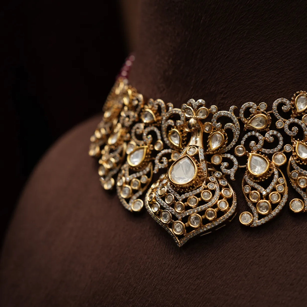 Vanisha Victorian Polki Necklace - Ruby