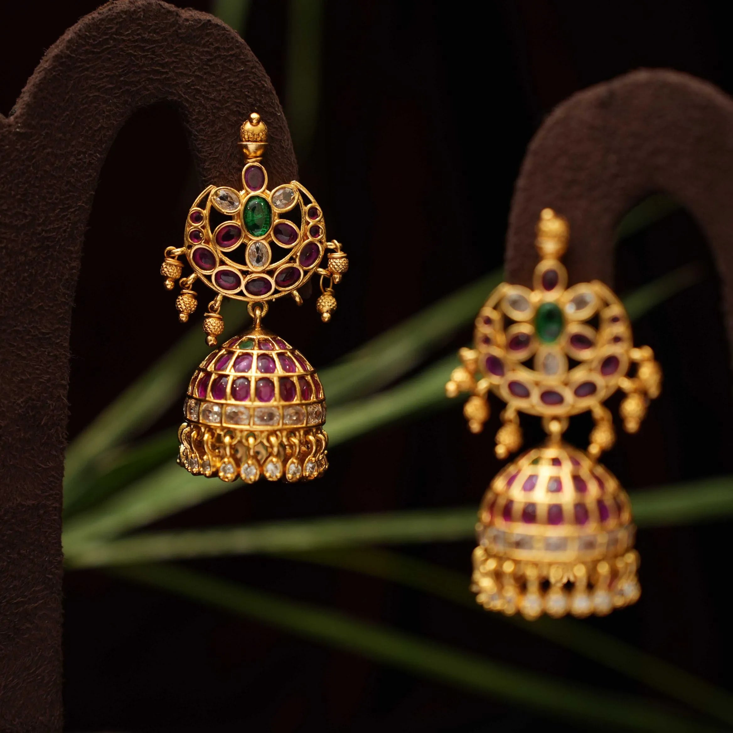 Varnika Antique Jhumka Earrings