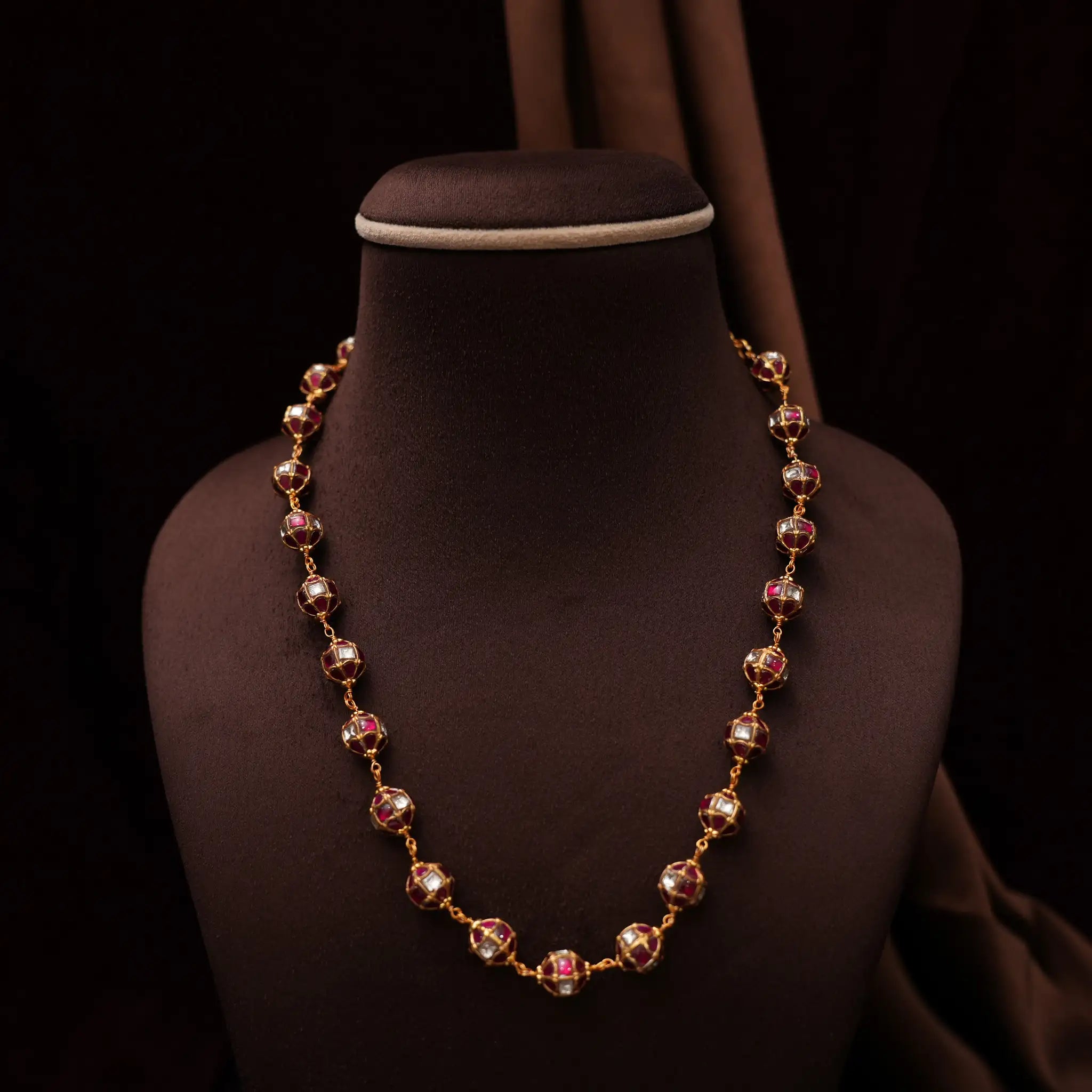 Veida Silver Beaded Necklace - Mia