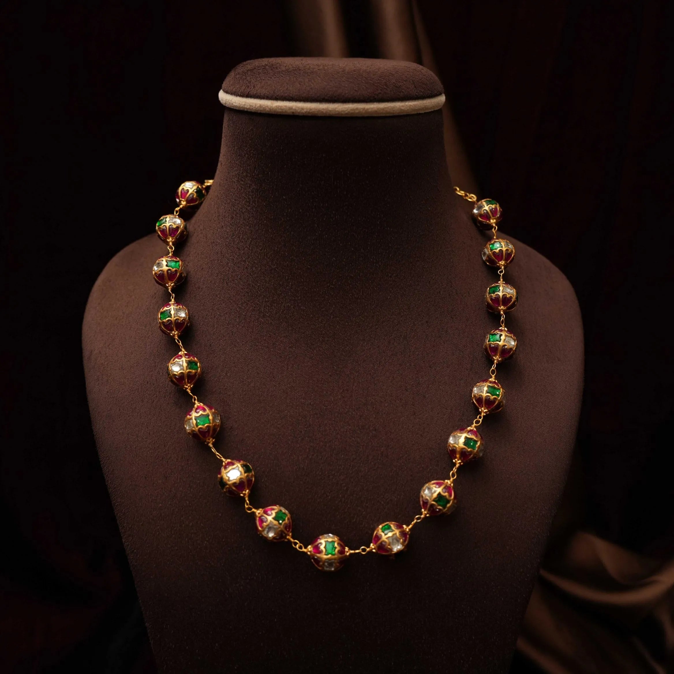 Veida Silver Beaded Necklace - Mira