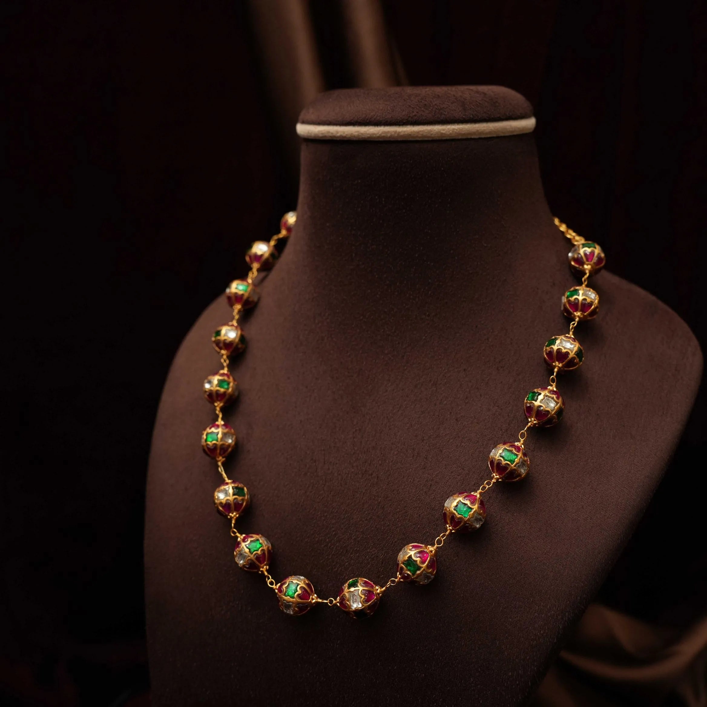 Veida Silver Beaded Necklace - Mira