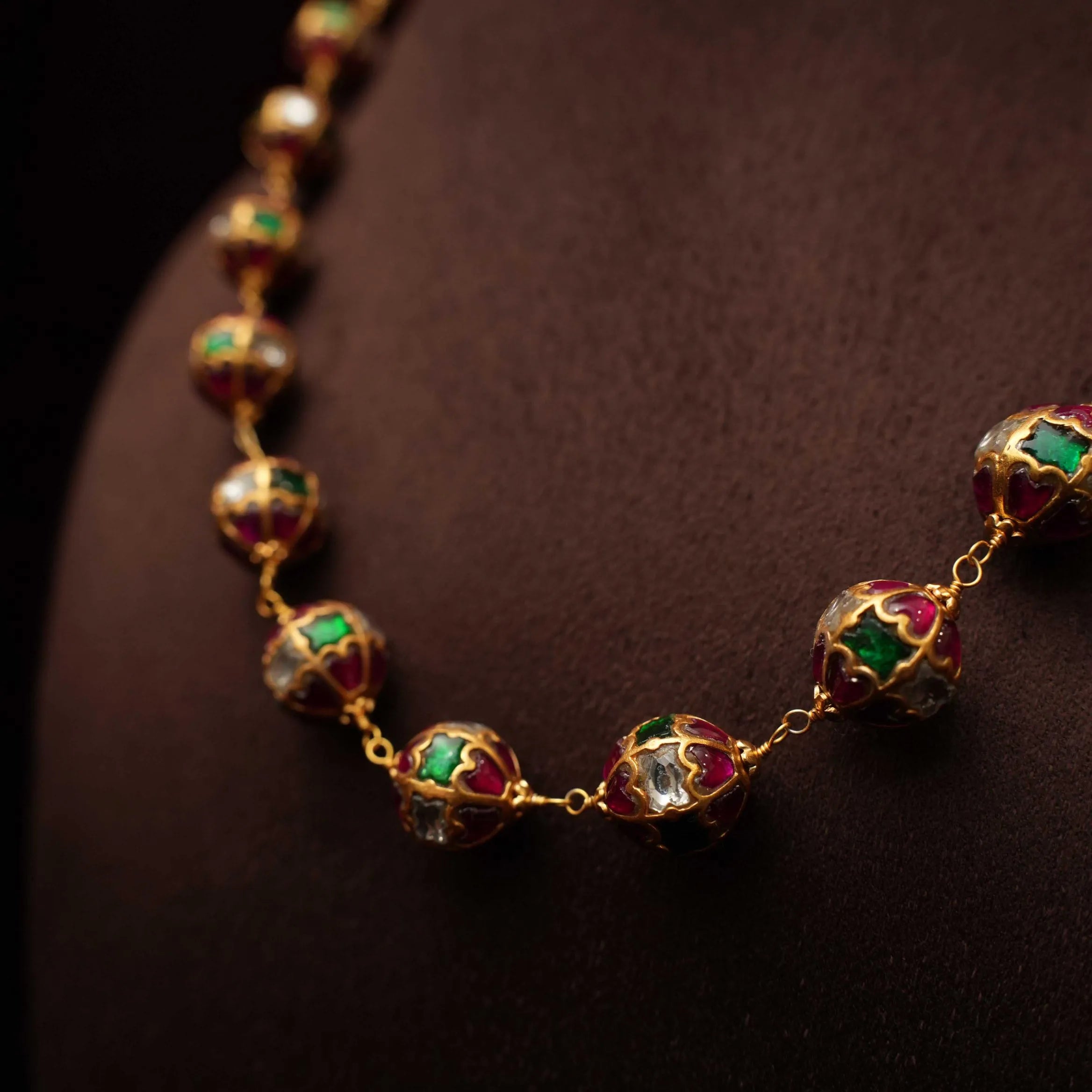 Veida Silver Beaded Necklace - Mira