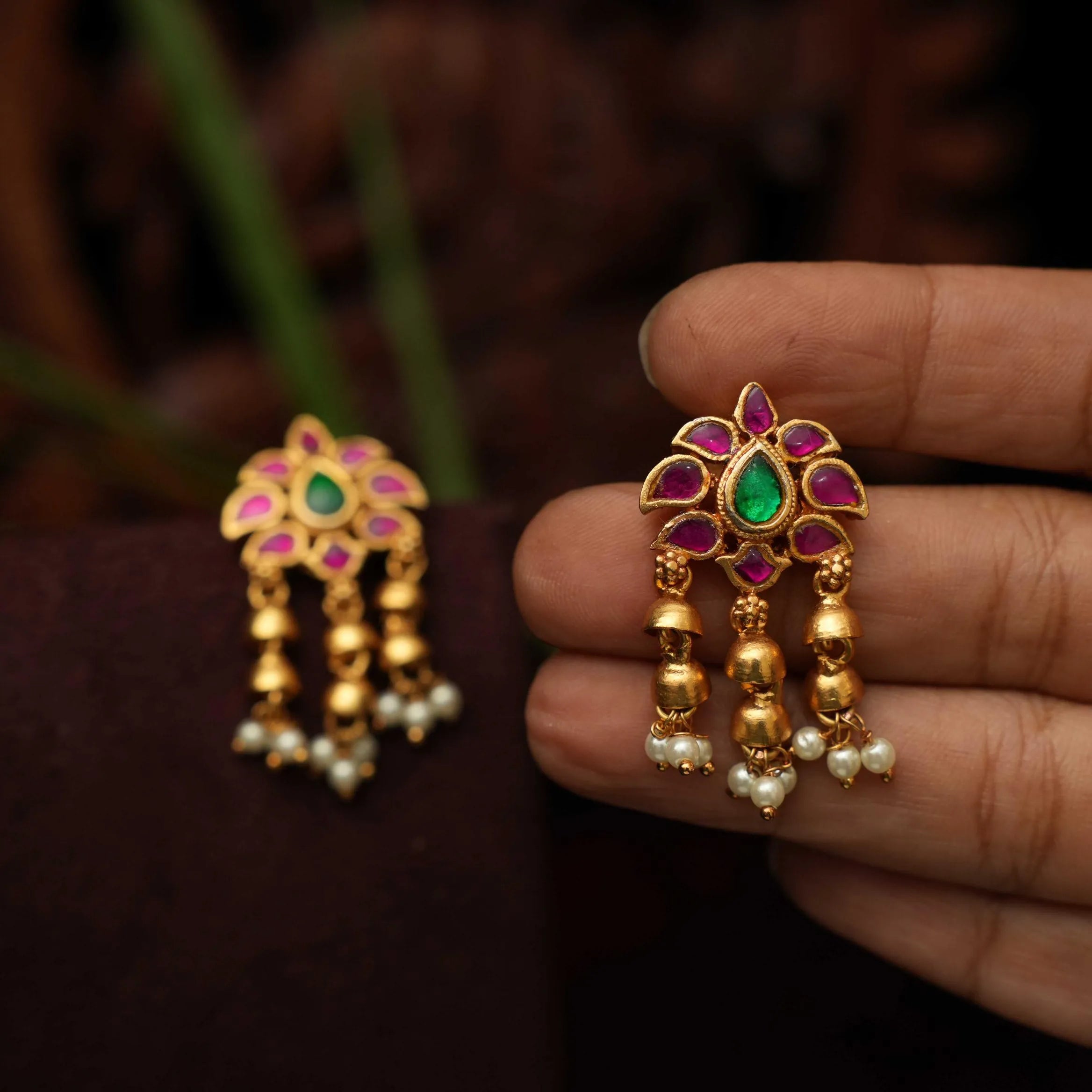 Vennila Antique Earring - Pink