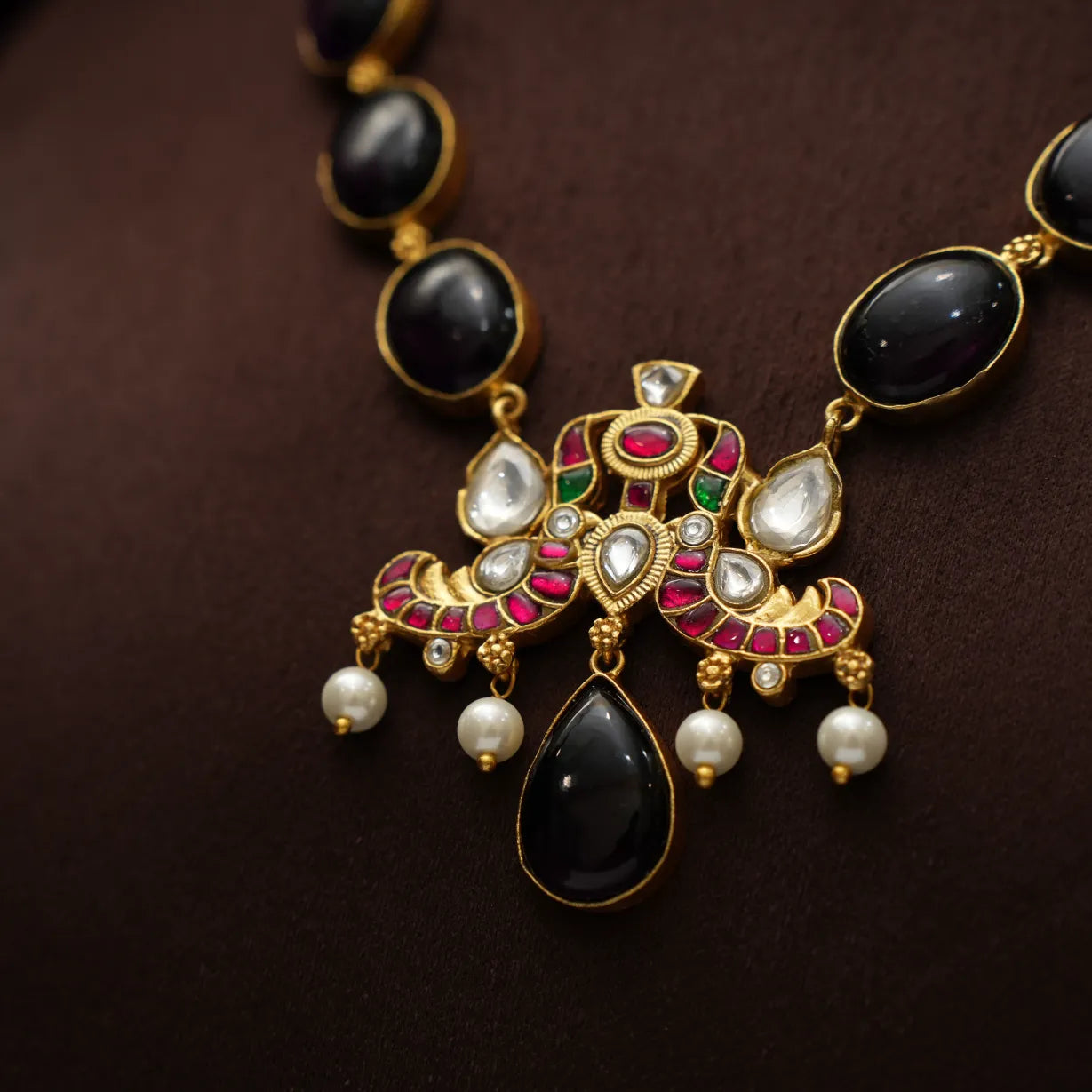 Veyda Polki Necklace - Purple