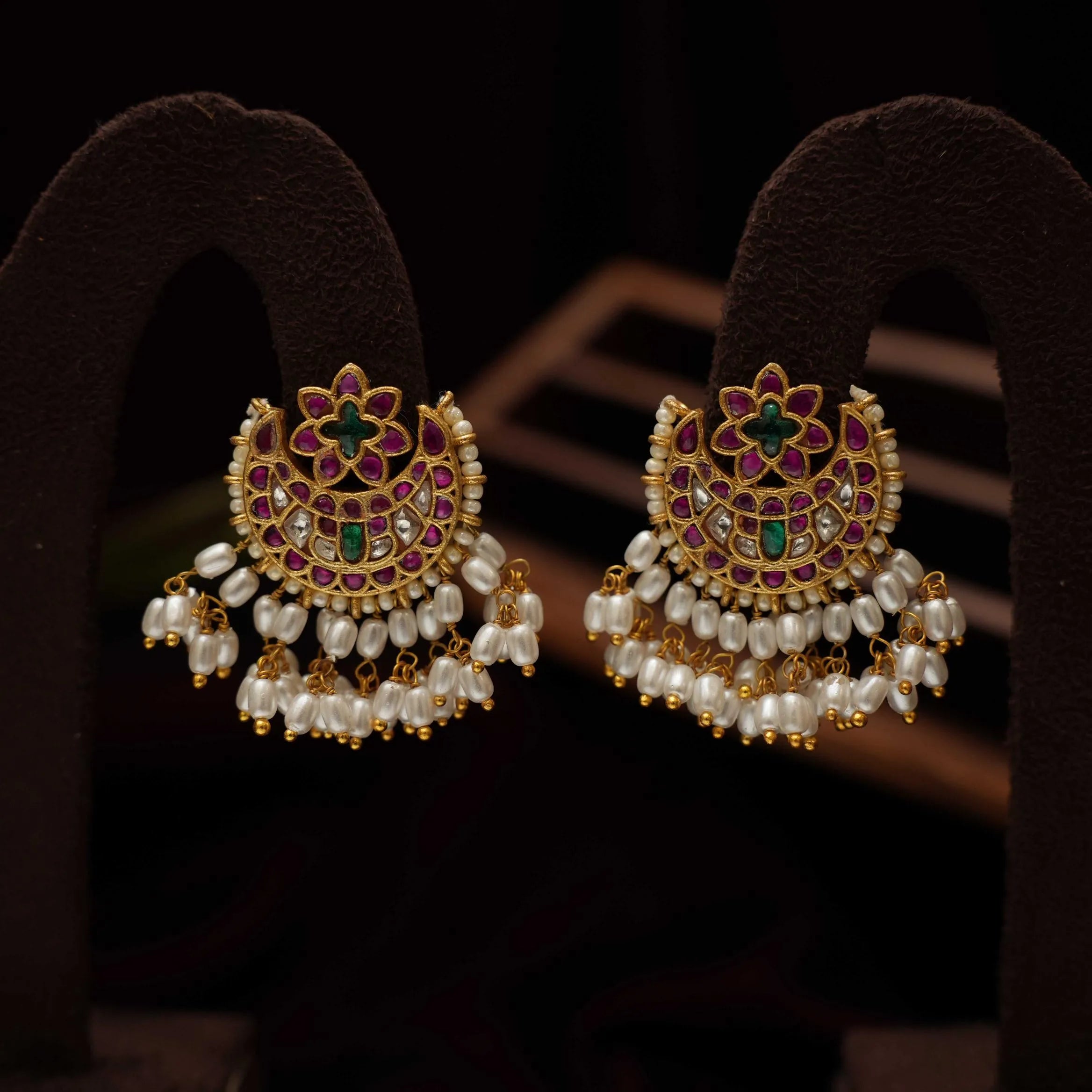 Vid Chand Polki Earrings - Rimli Boutique