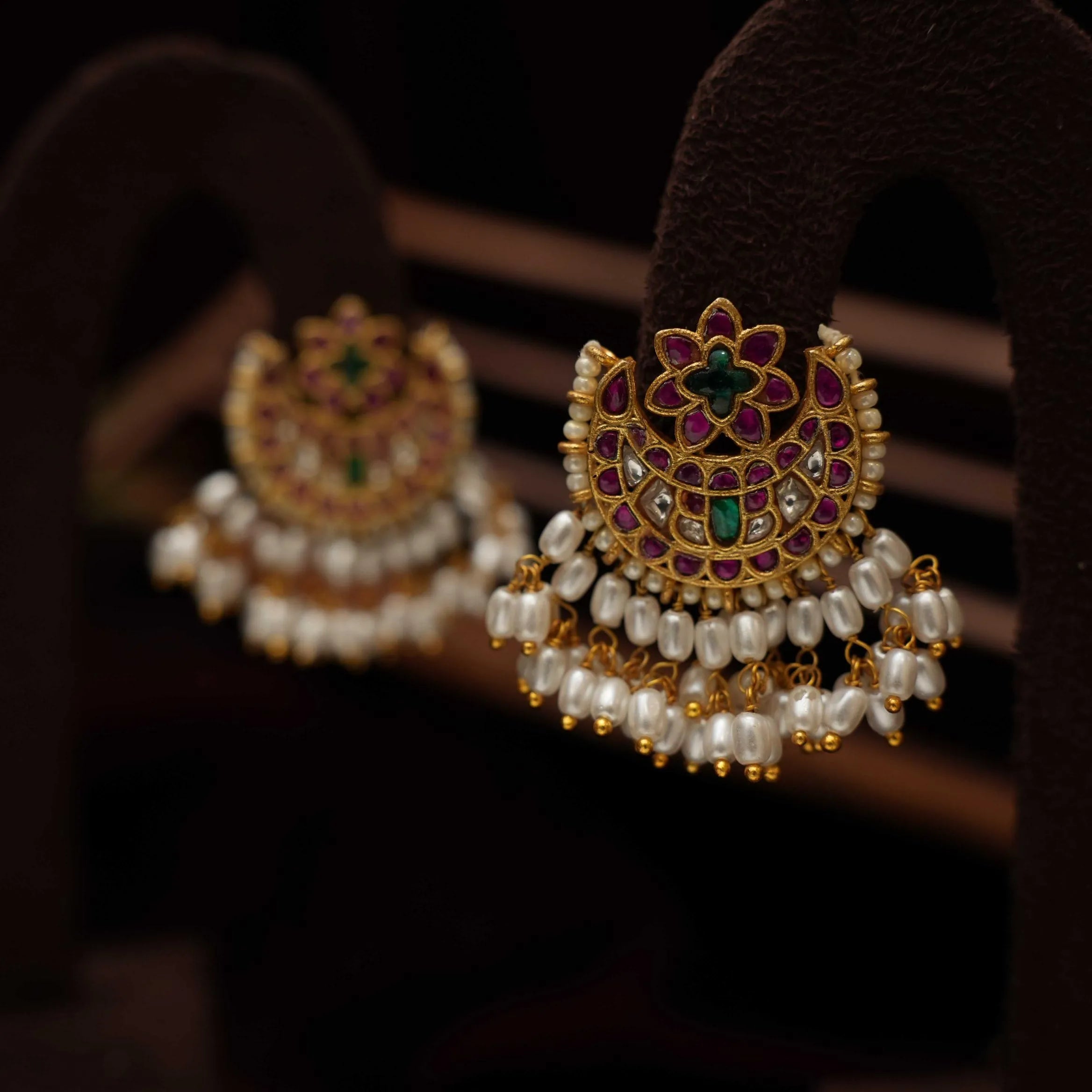 Vid Chand Polki Earrings - Rimli Boutique