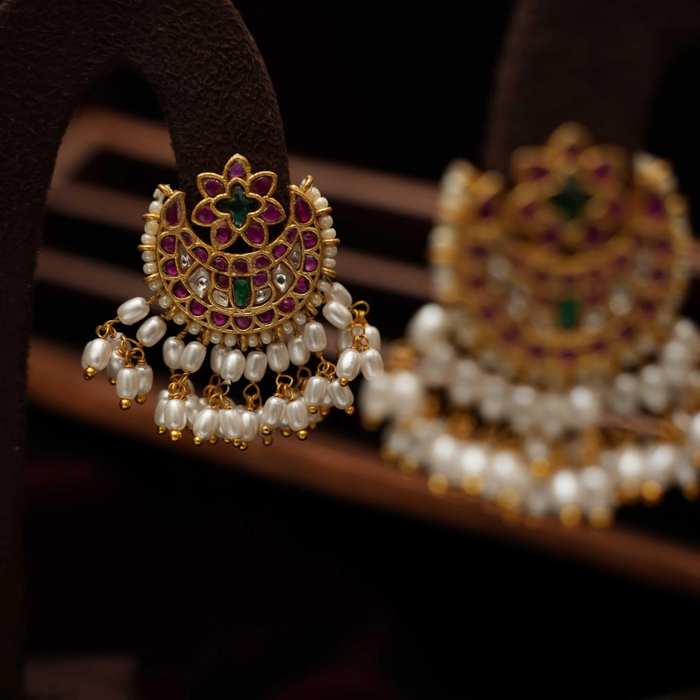 Vid Chand Polki Earrings - Rimli Boutique