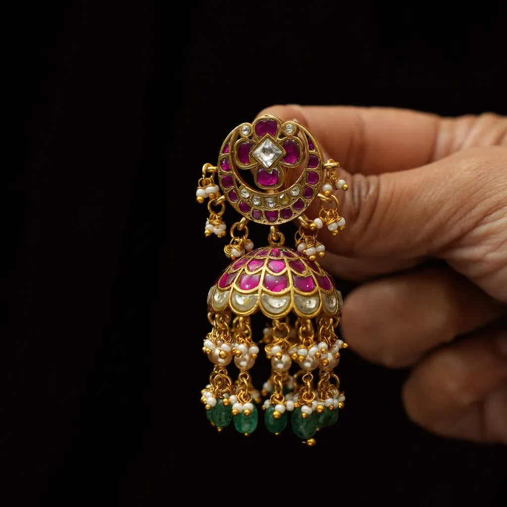 Vienna Polki Jhumka Earrings