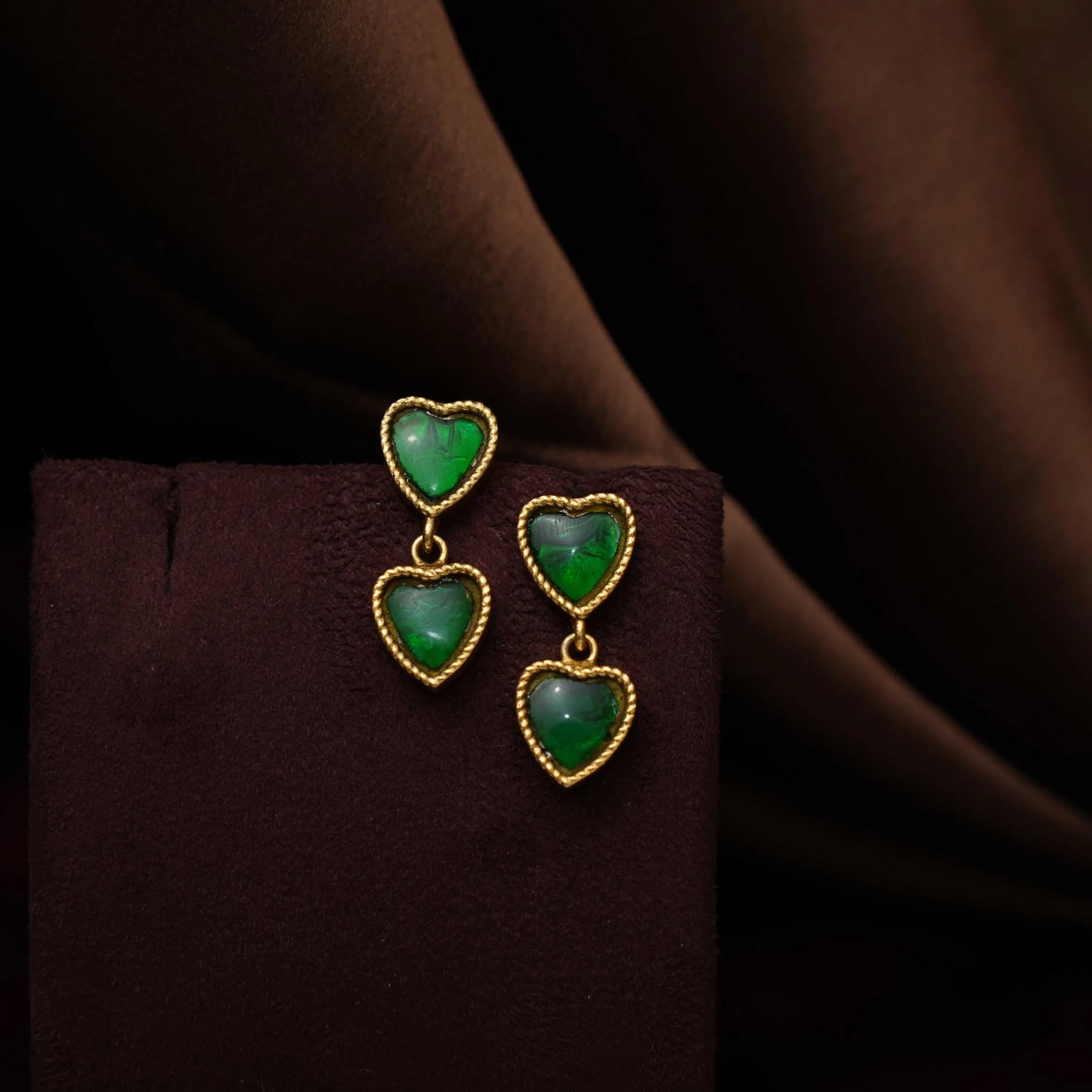 Viha Polki Minimal Necklace - Green