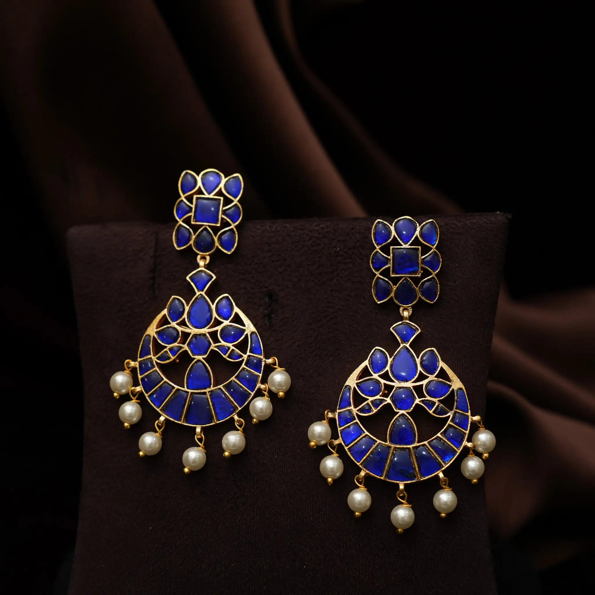 Vihanika Polki Necklace  - Blue