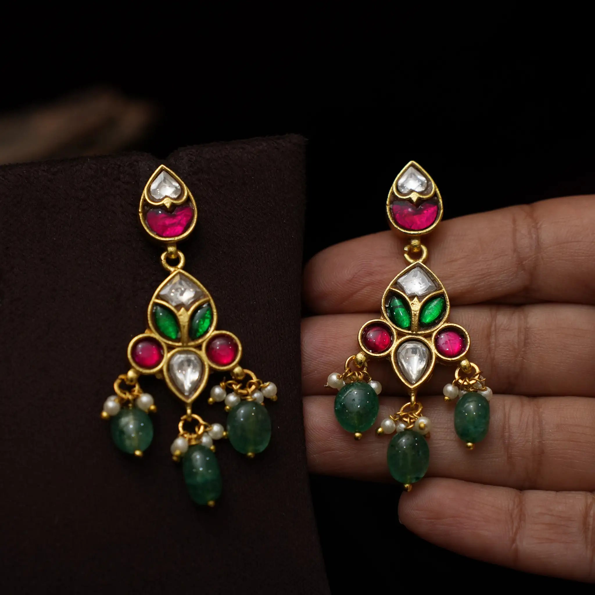 Vijaya Polki Designer Earrings