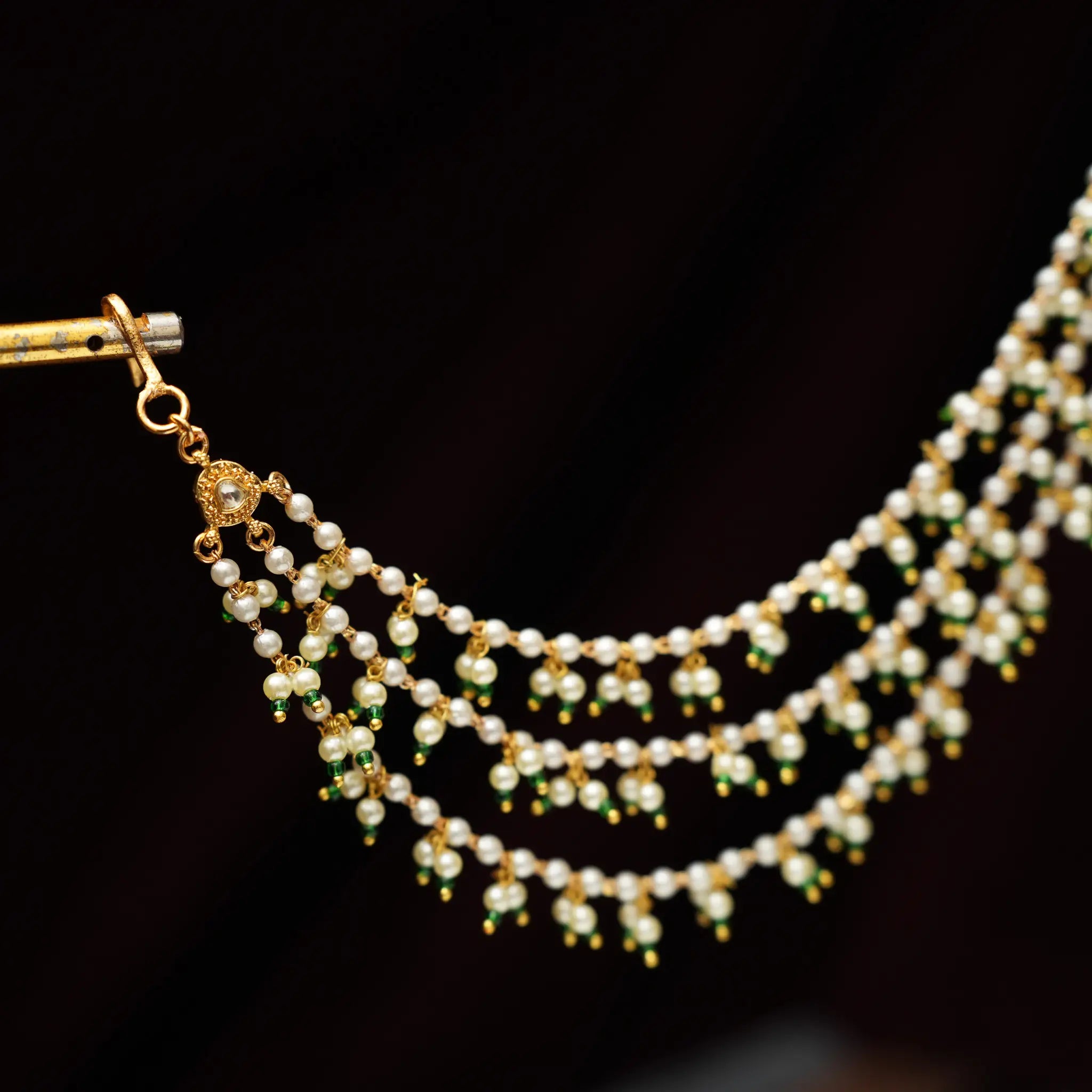 Vishaka Polki Ear Chain