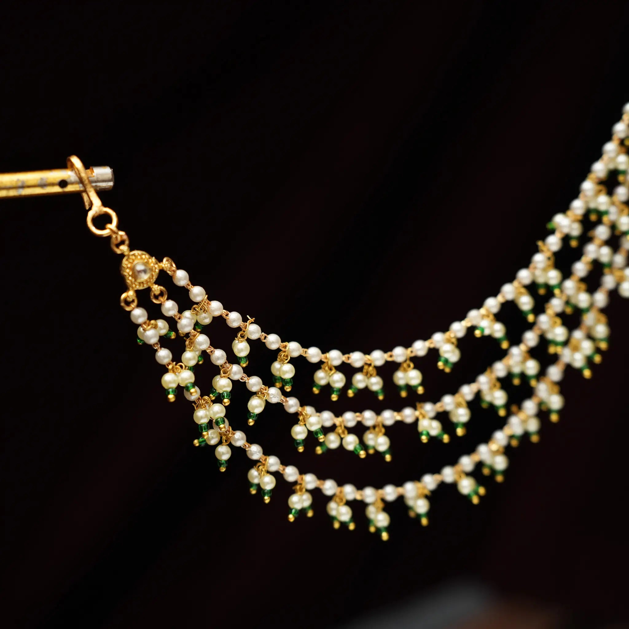 Vishaka Polki Ear Chain