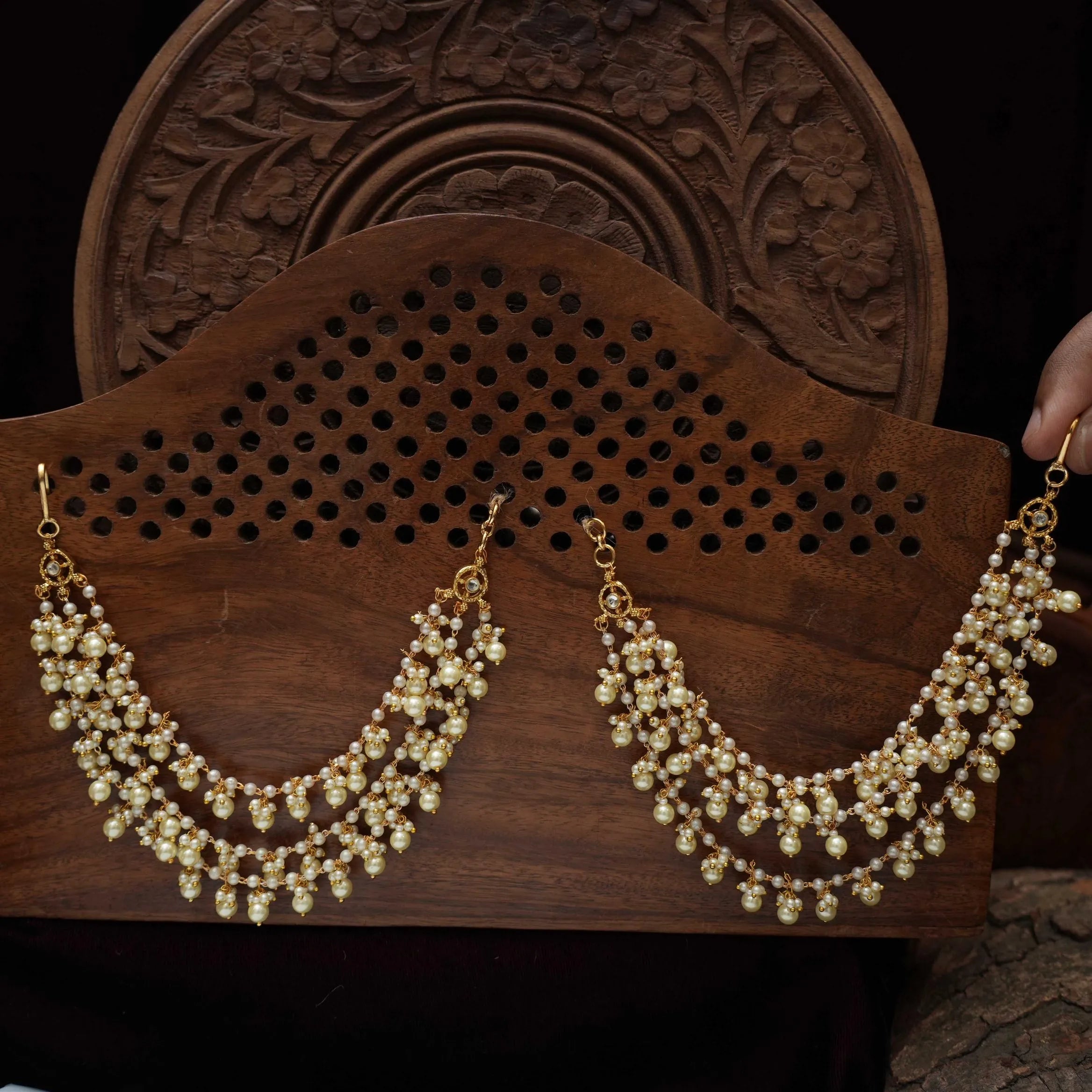 Vivan Polki Ear Chain - Lala