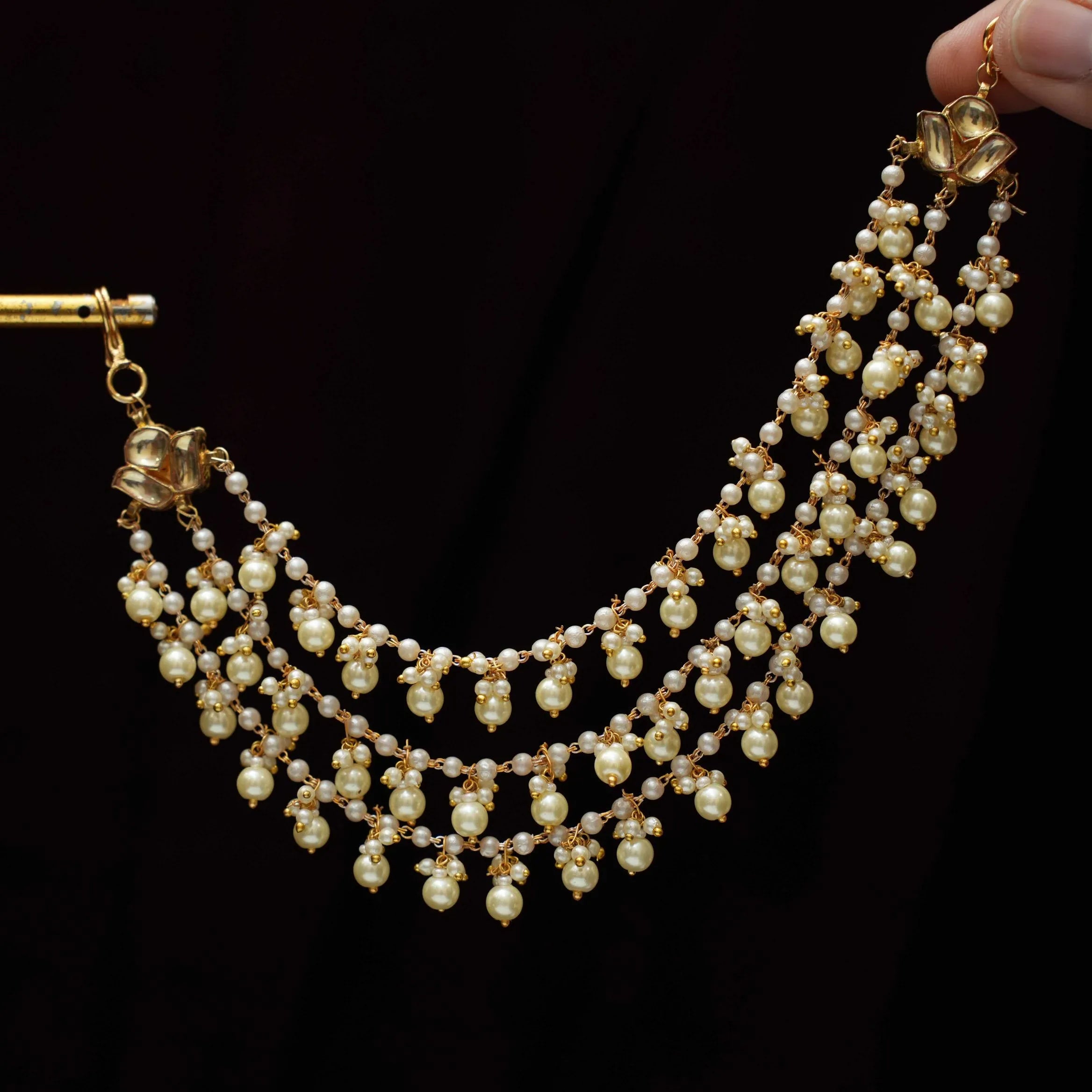 Vivan Polki Ear Chain