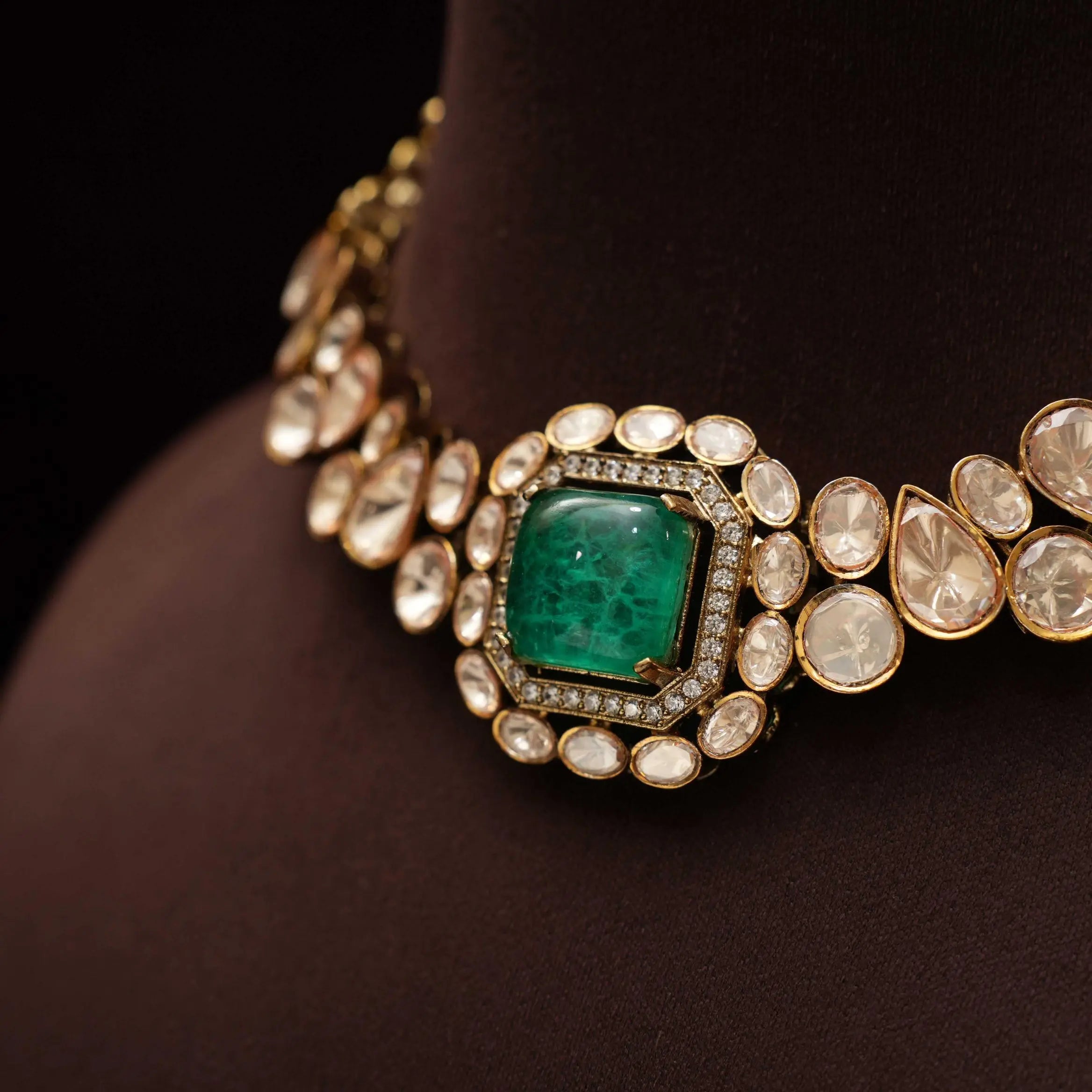 Vivien Victorian Necklace - Green