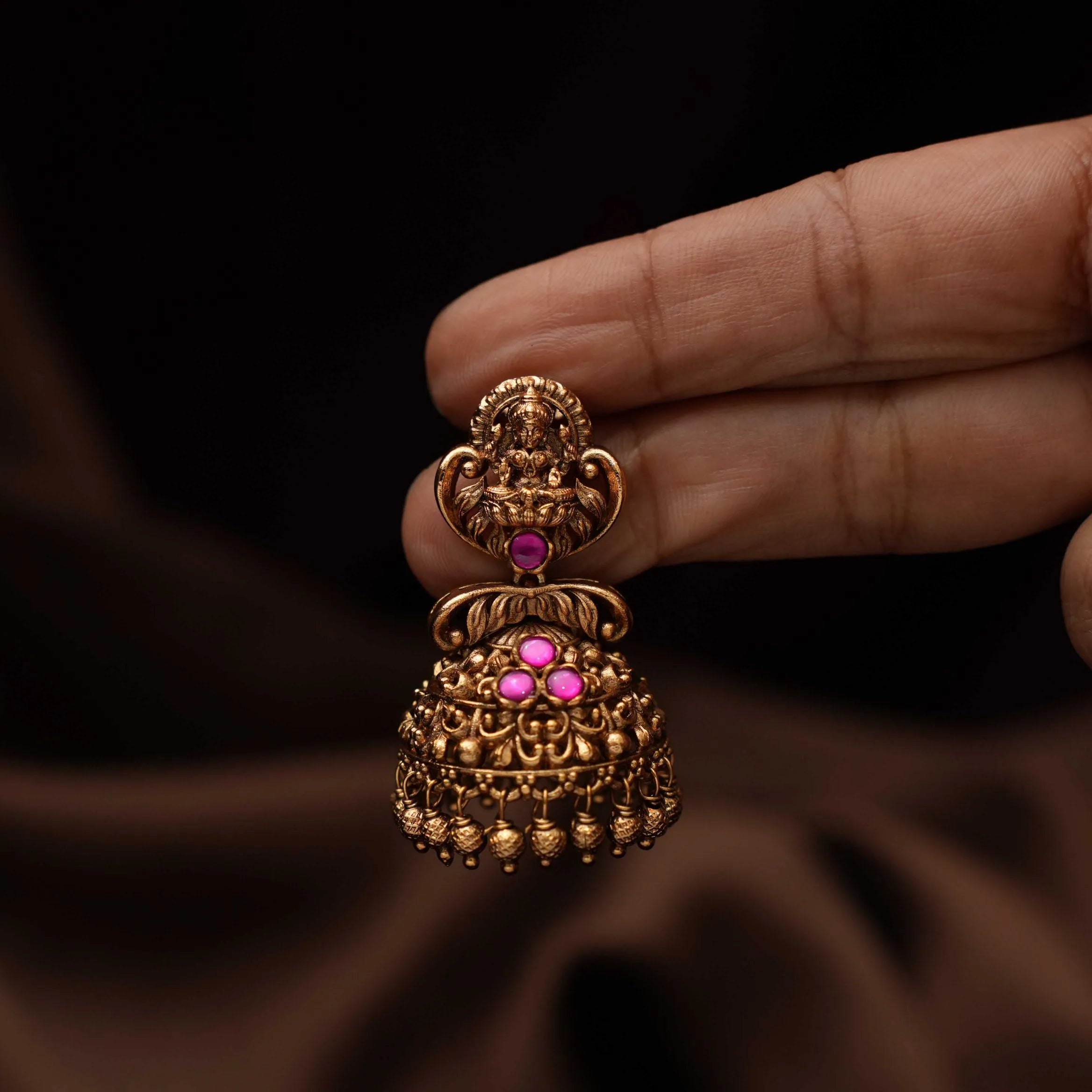 Vrajit Antique Jhumka Earrings