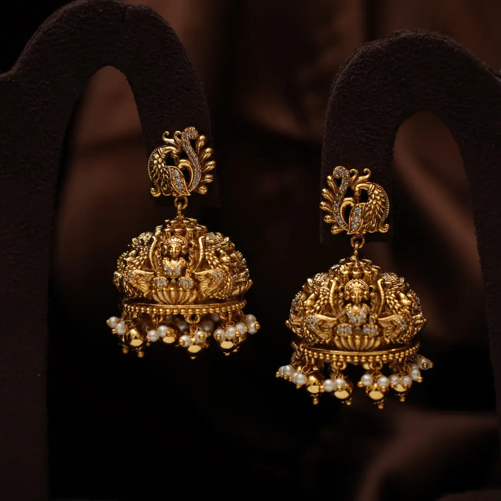 Vrindika Antique Jhumka Earrings