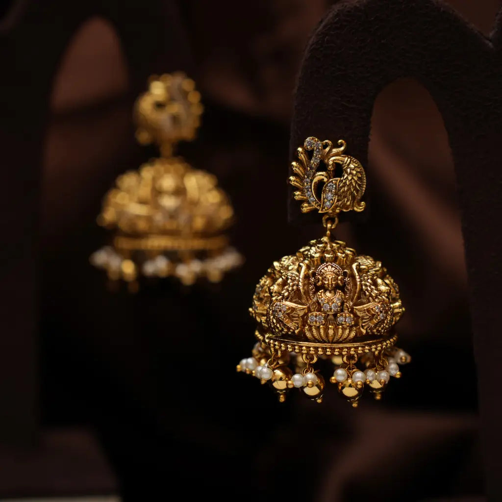 Vrindika Antique Jhumka Earrings