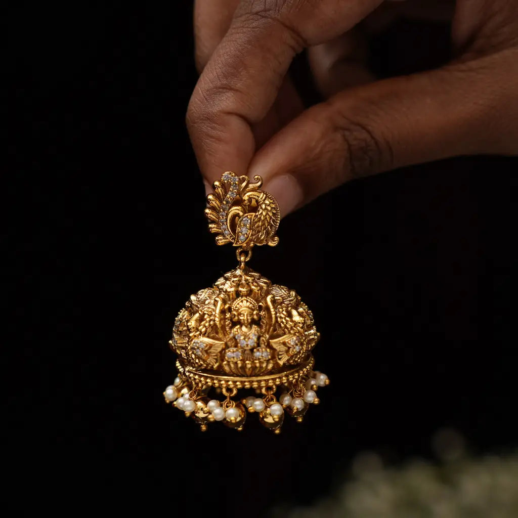 Vrindika Antique Jhumka Earrings
