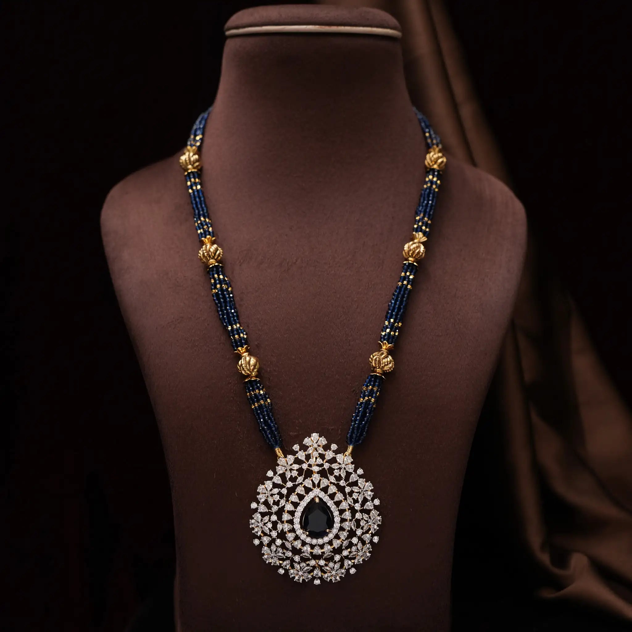Vritra Beaded Zircon Necklace