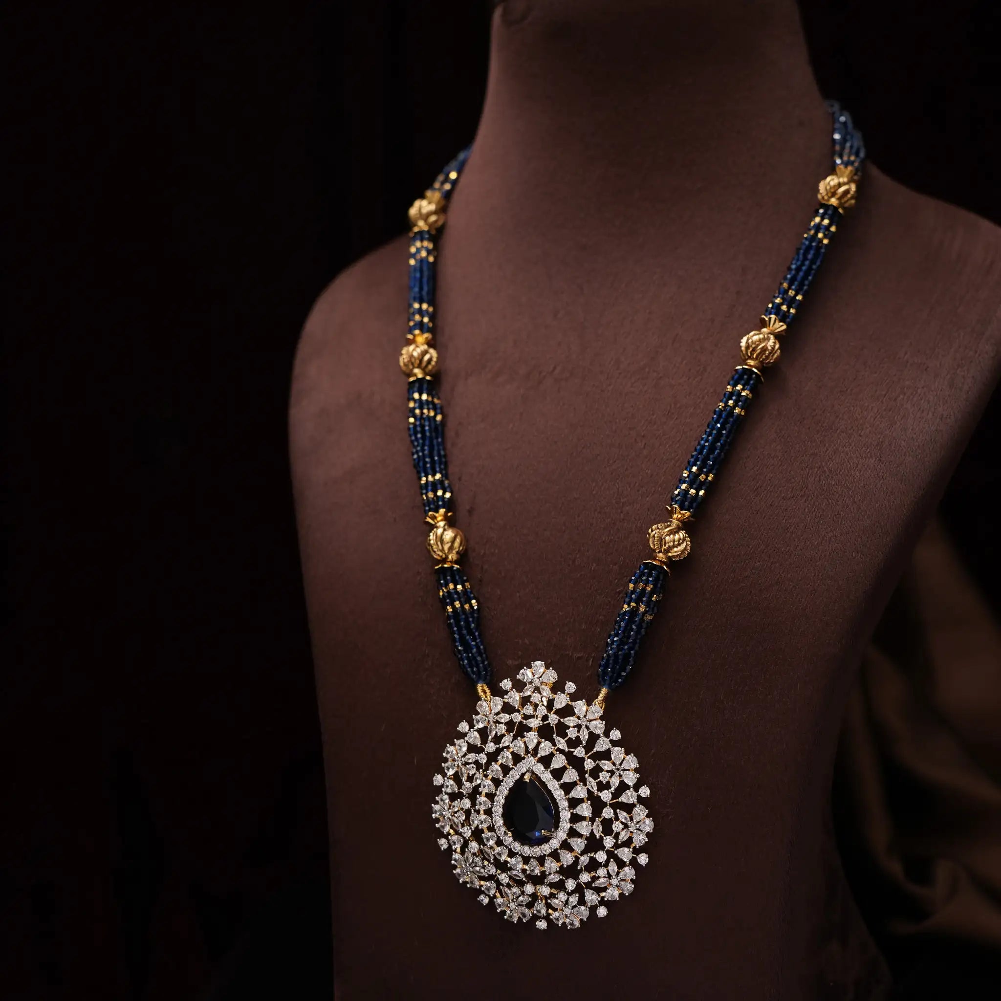 Vritra Beaded Zircon Necklace