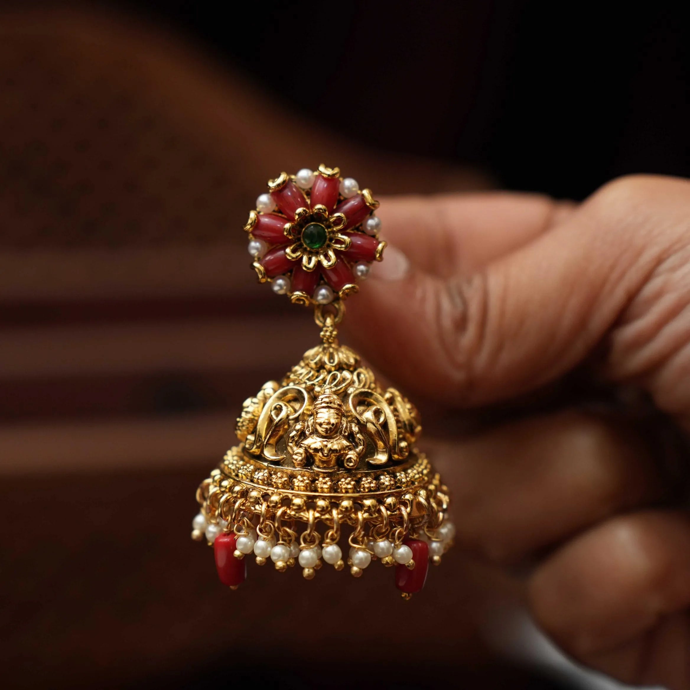 Yara Antique Jhumka Earrings