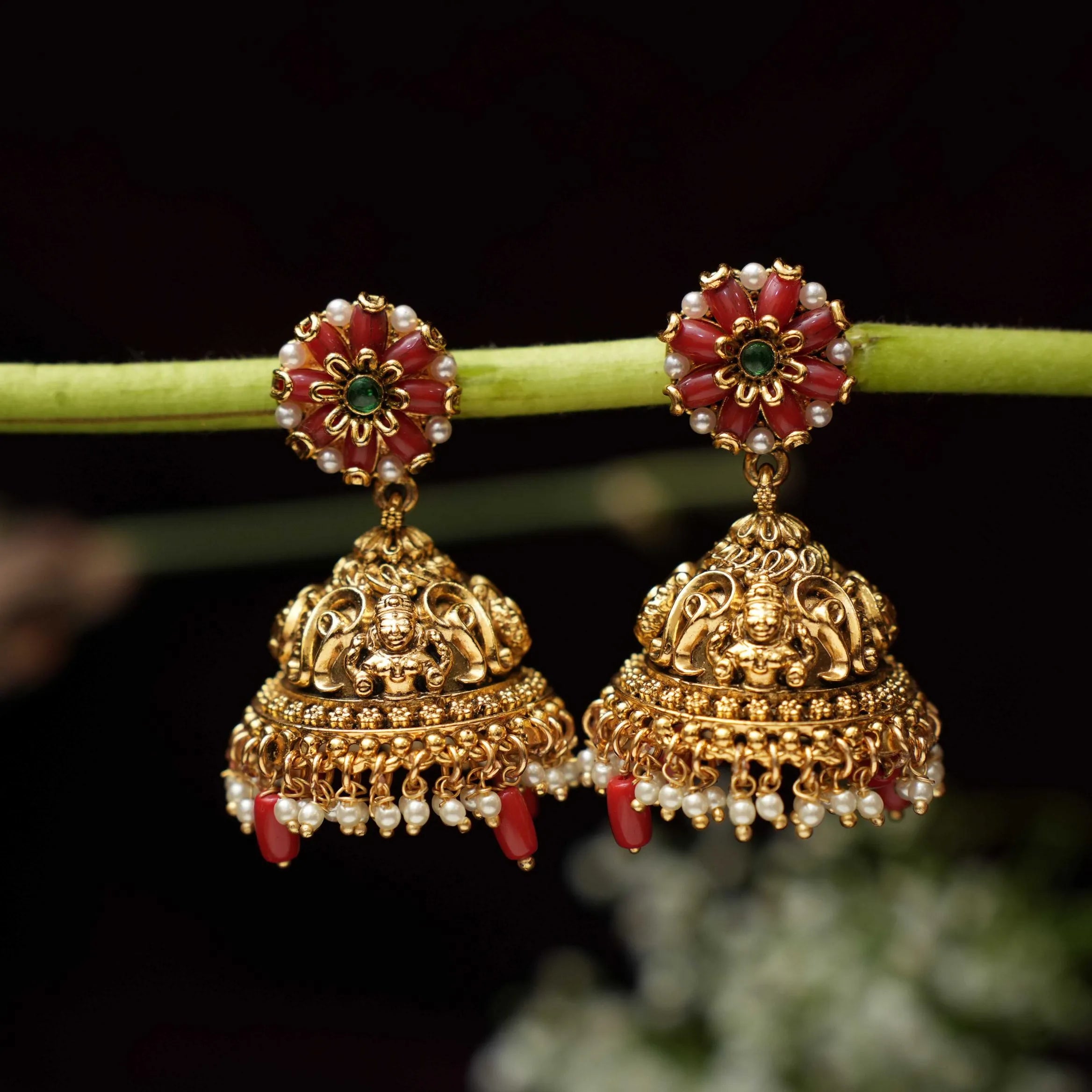 Yara Antique Jhumka Earrings