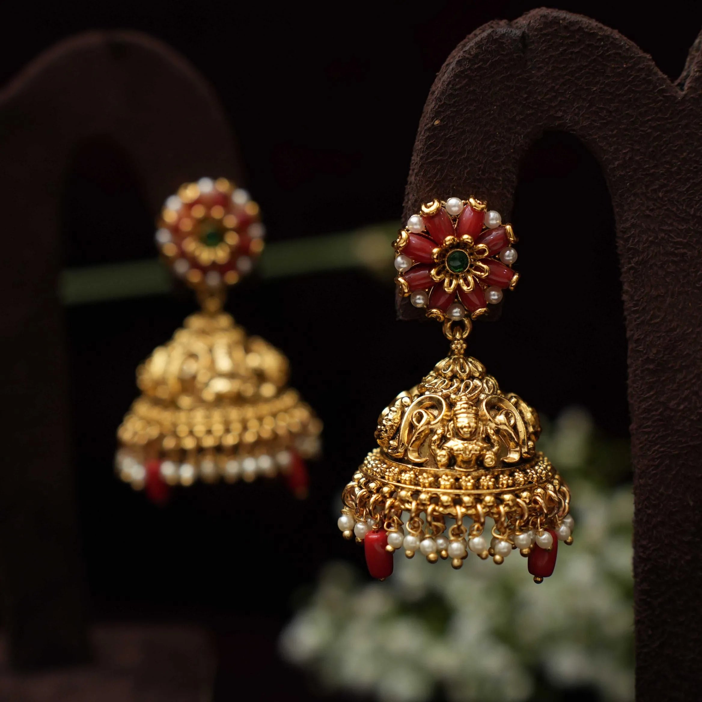 Yara Antique Jhumka Earrings