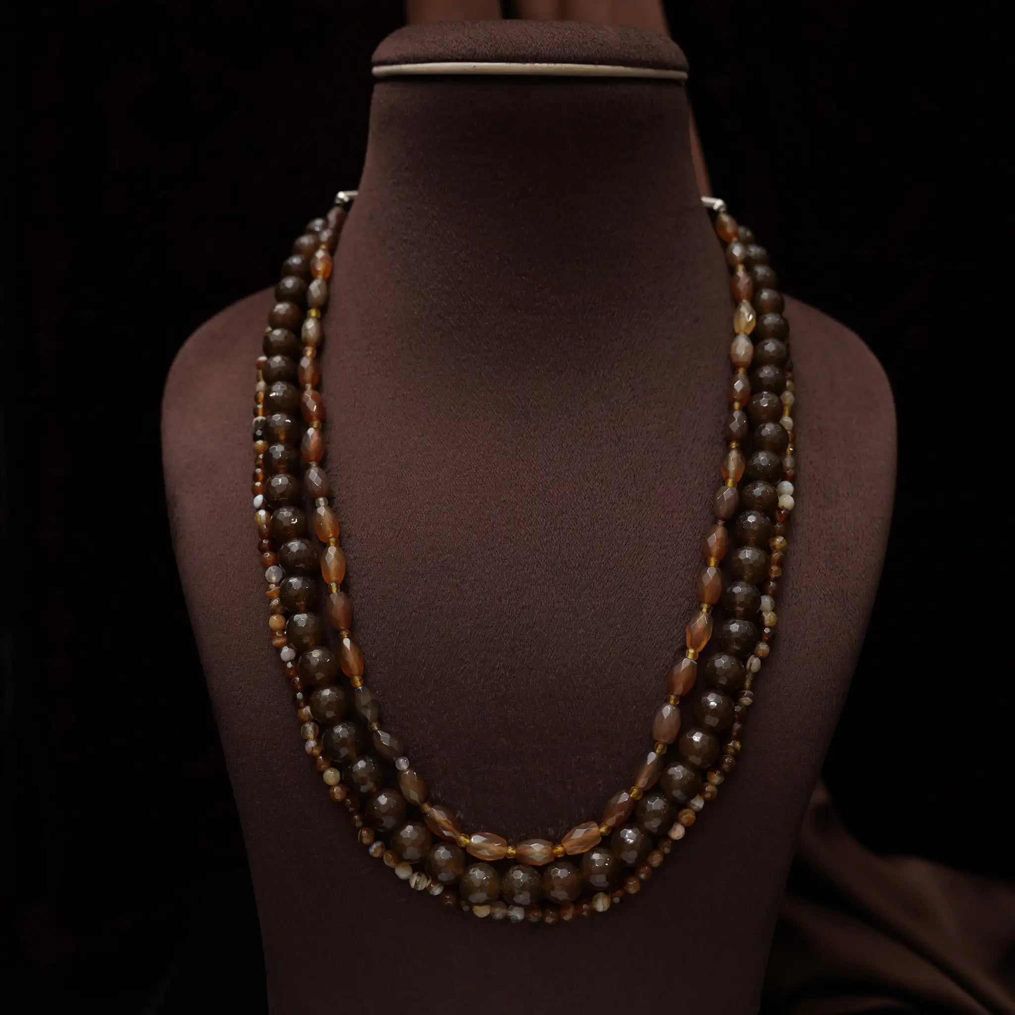 Yashasvini Beaded Necklace - Brown