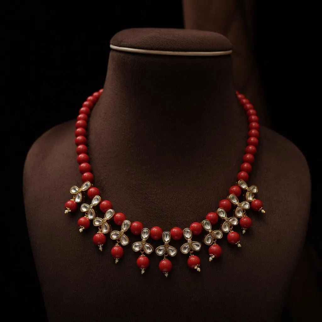 Yashvini Beaded Coral Choker