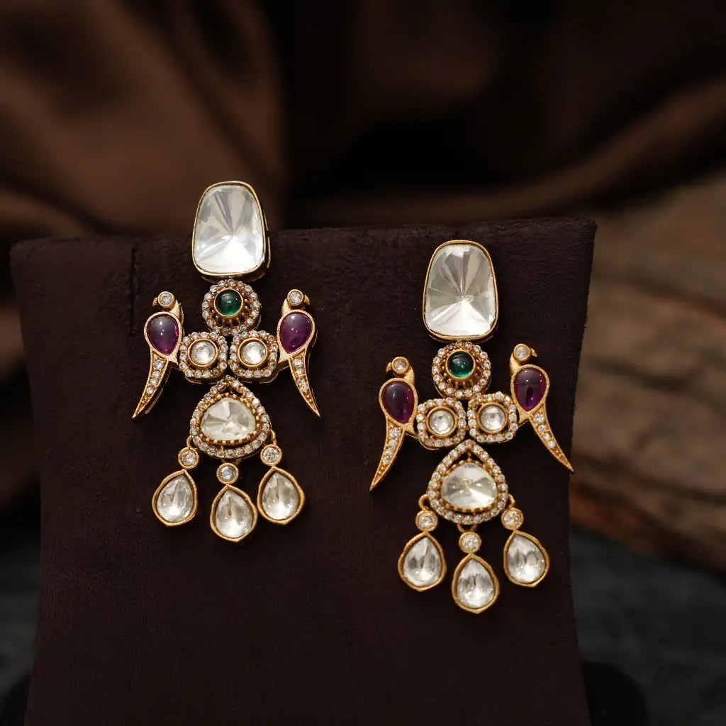 Yomaira Polki Designer Earrings