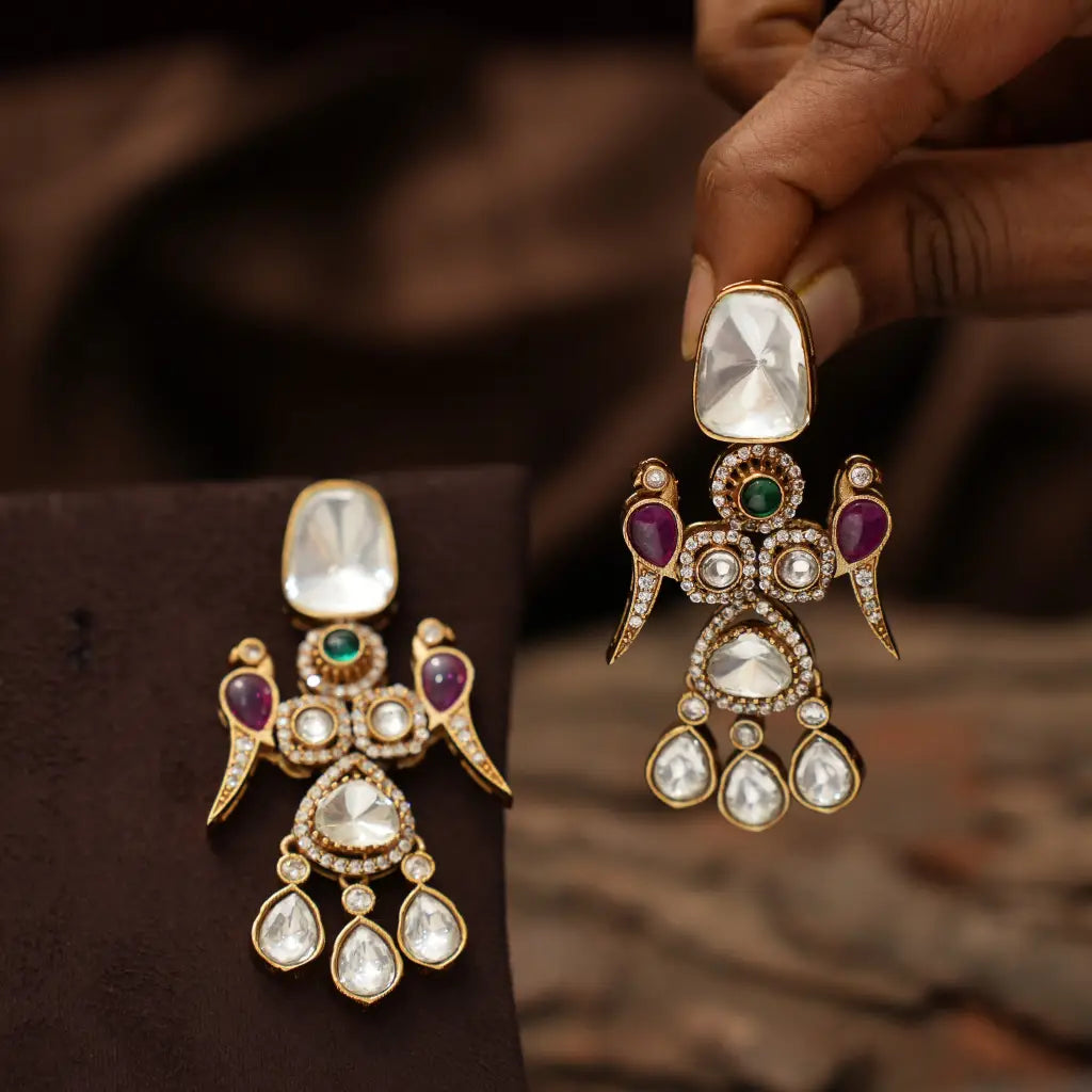 Yomaira Polki Designer Earrings