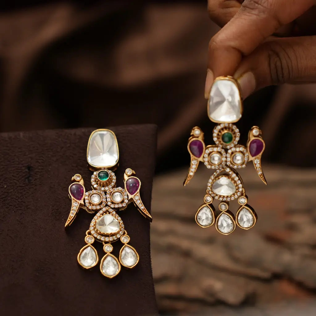 Yomaira Polki Designer Earrings