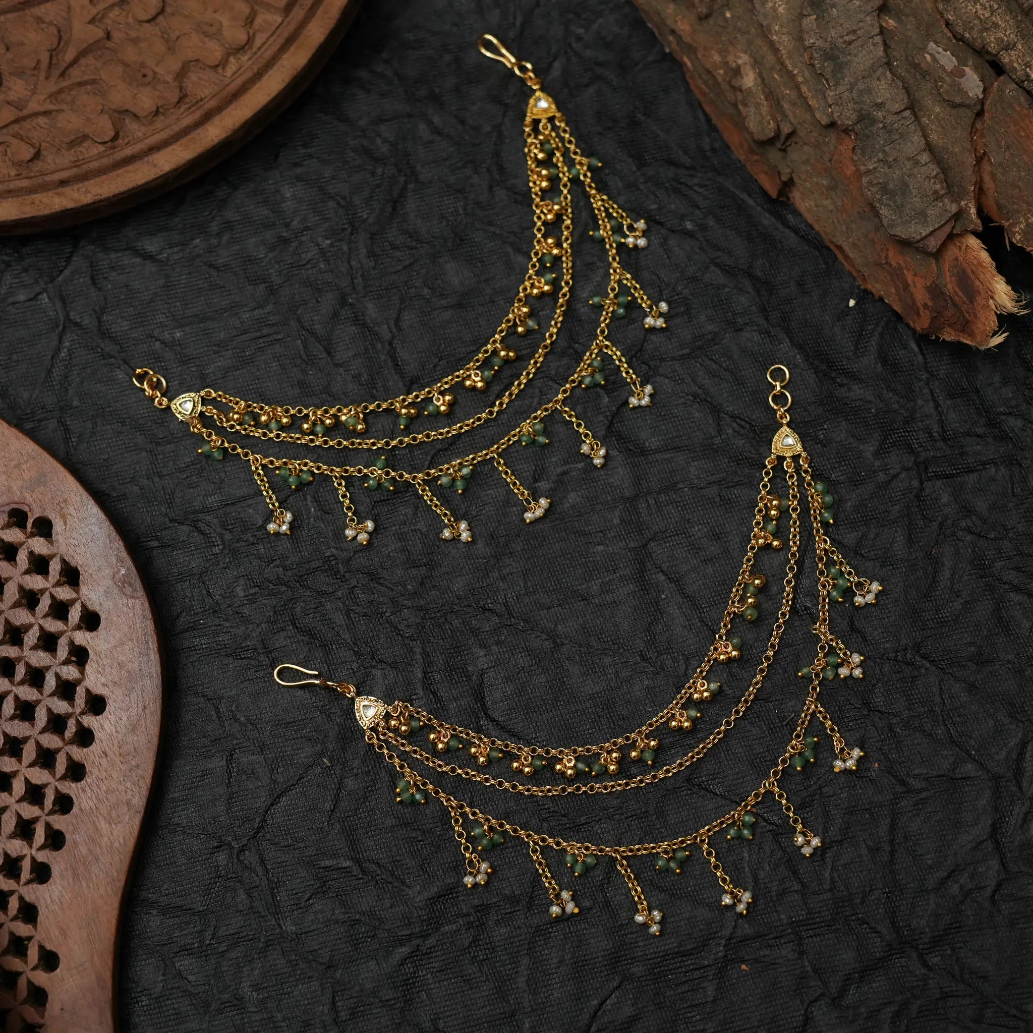 Yousha Polki Ear Chain