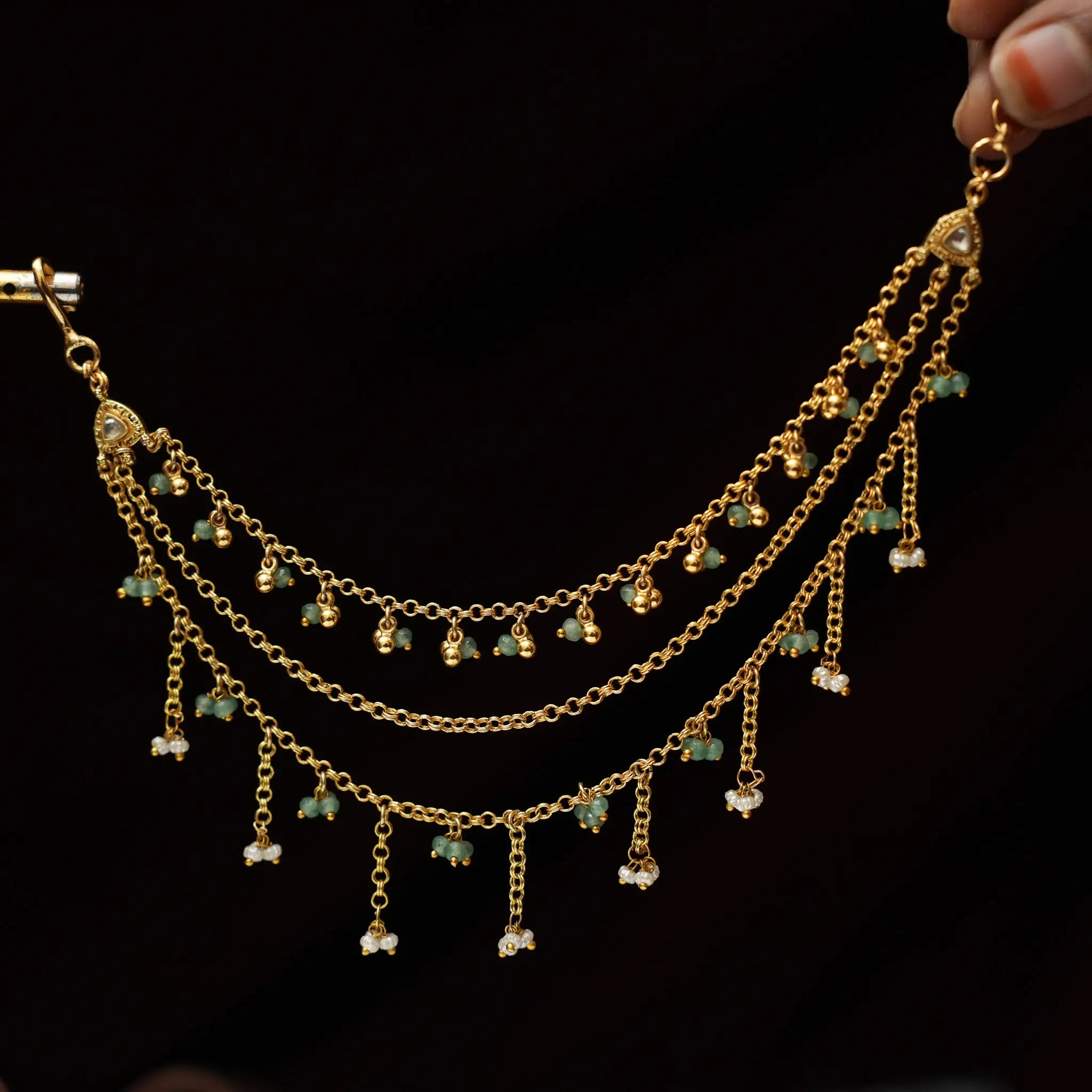 Yousha Polki Ear Chain