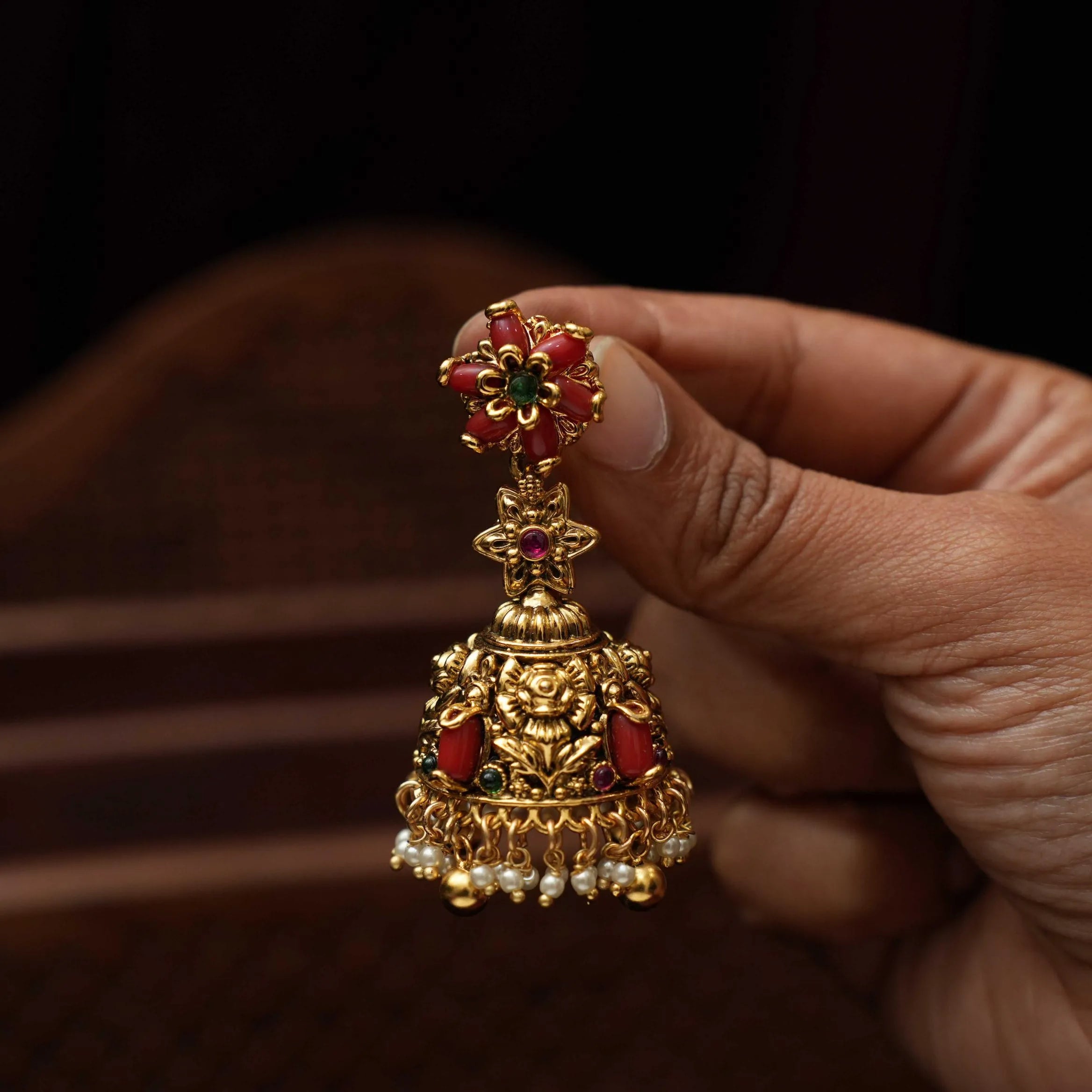 Zahra Antique Jhumka Earirngs