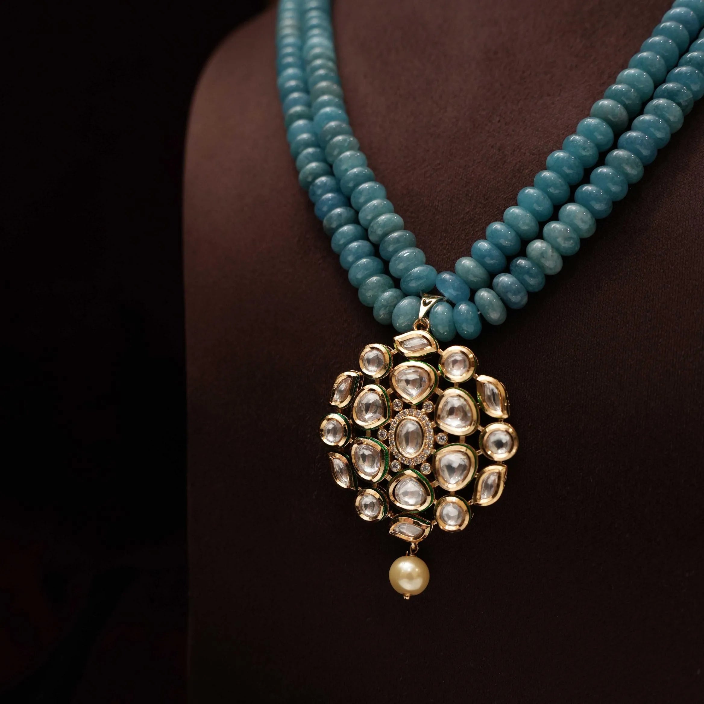 Zaina Beaded Kundan Necklace