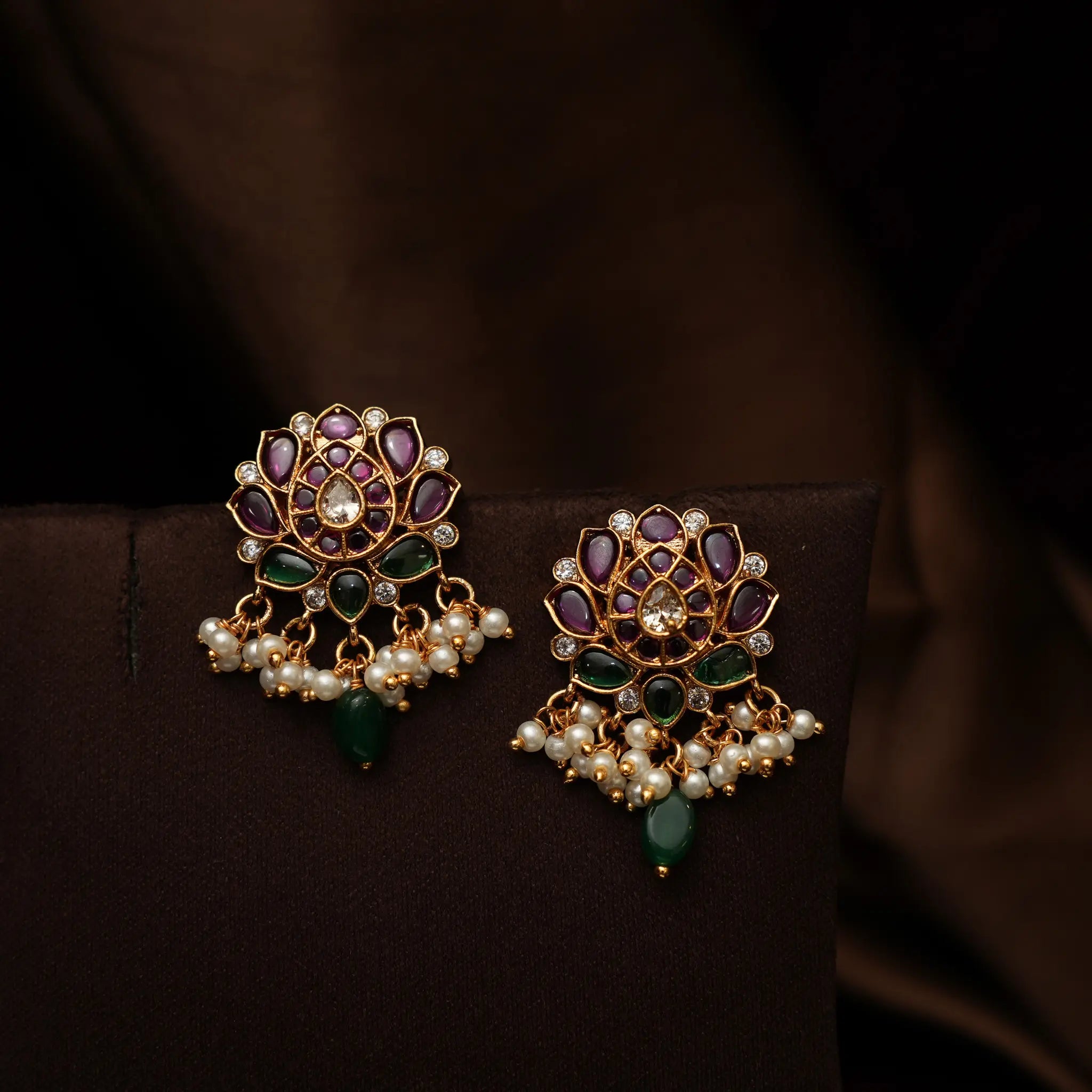 Zuri Polki Necklace - Red