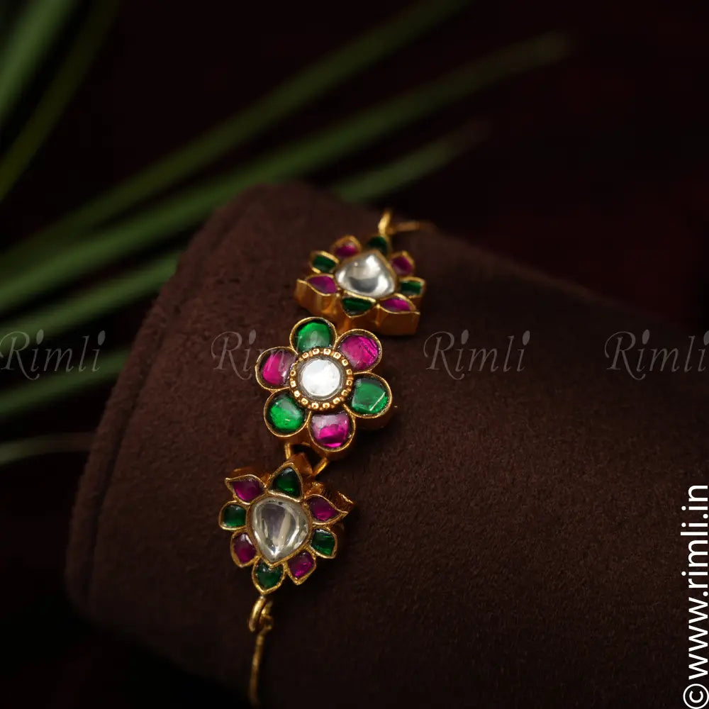 Aditi Silver Bracelet - Multicolor - Rimli Boutique